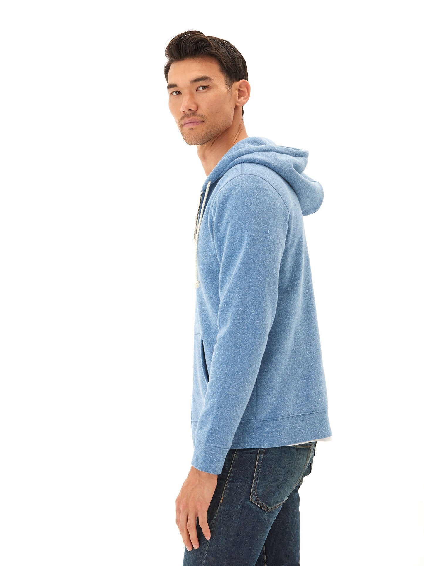 Triblend Zip Fleece Hoodie
