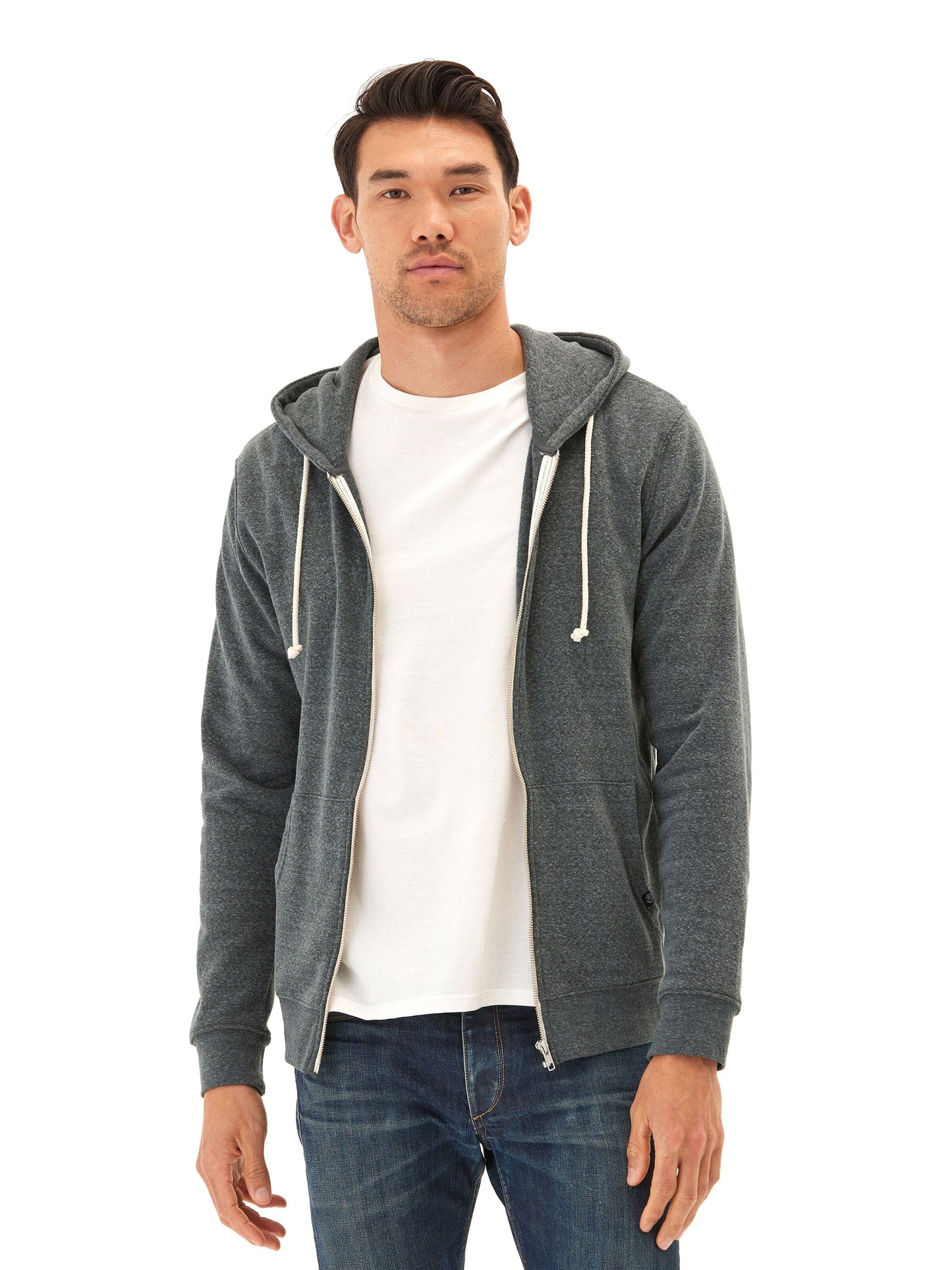 Triblend Zip Fleece Hoodie