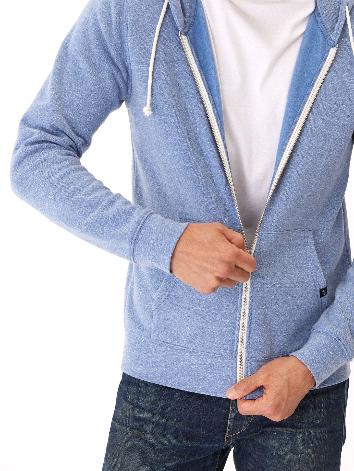 Triblend Zip Fleece Hoodie