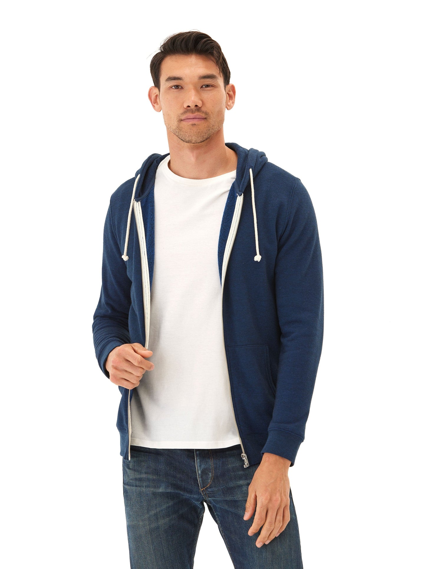 Triblend Zip Fleece Hoodie