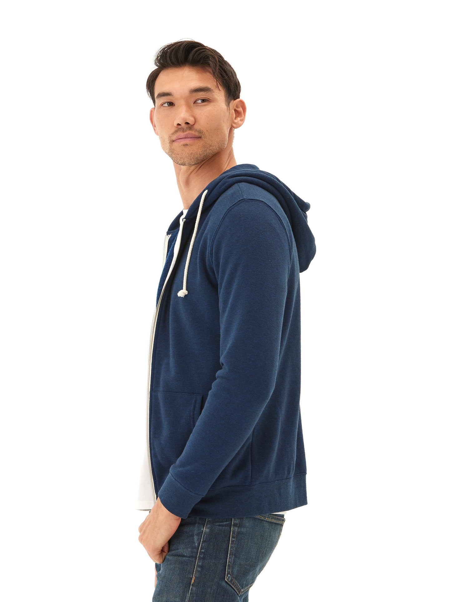 Triblend Zip Fleece Hoodie