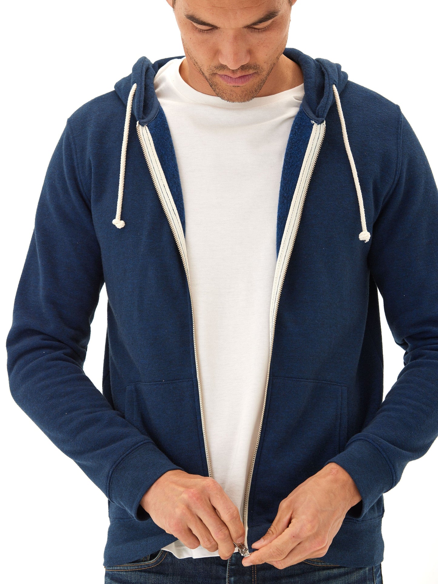 Triblend Zip Fleece Hoodie
