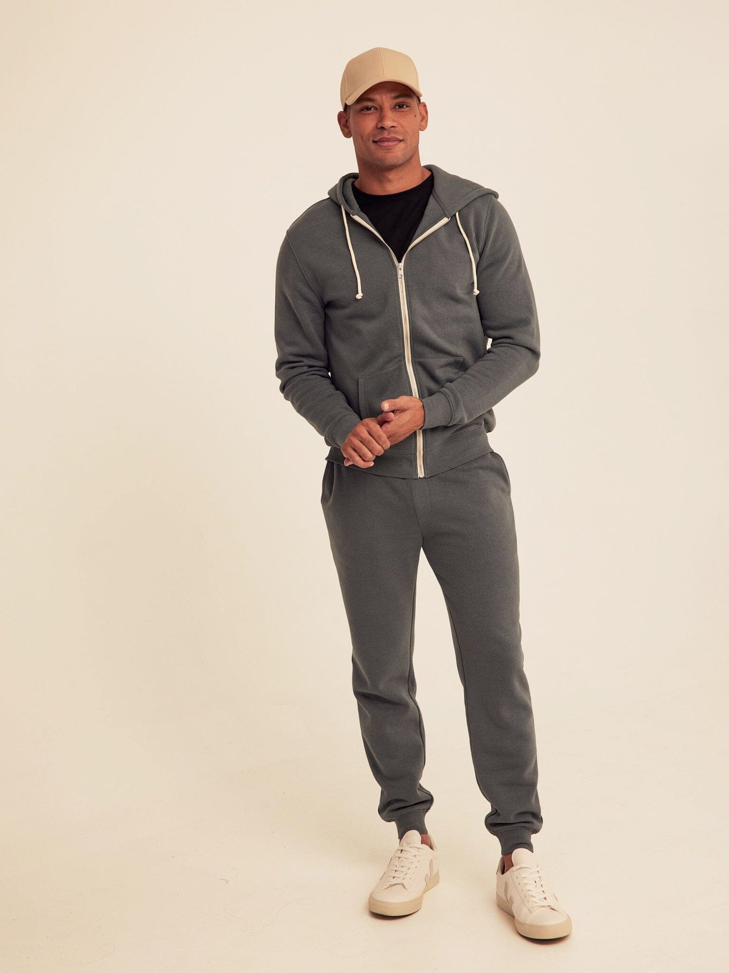 Triblend Zip Fleece Hoodie