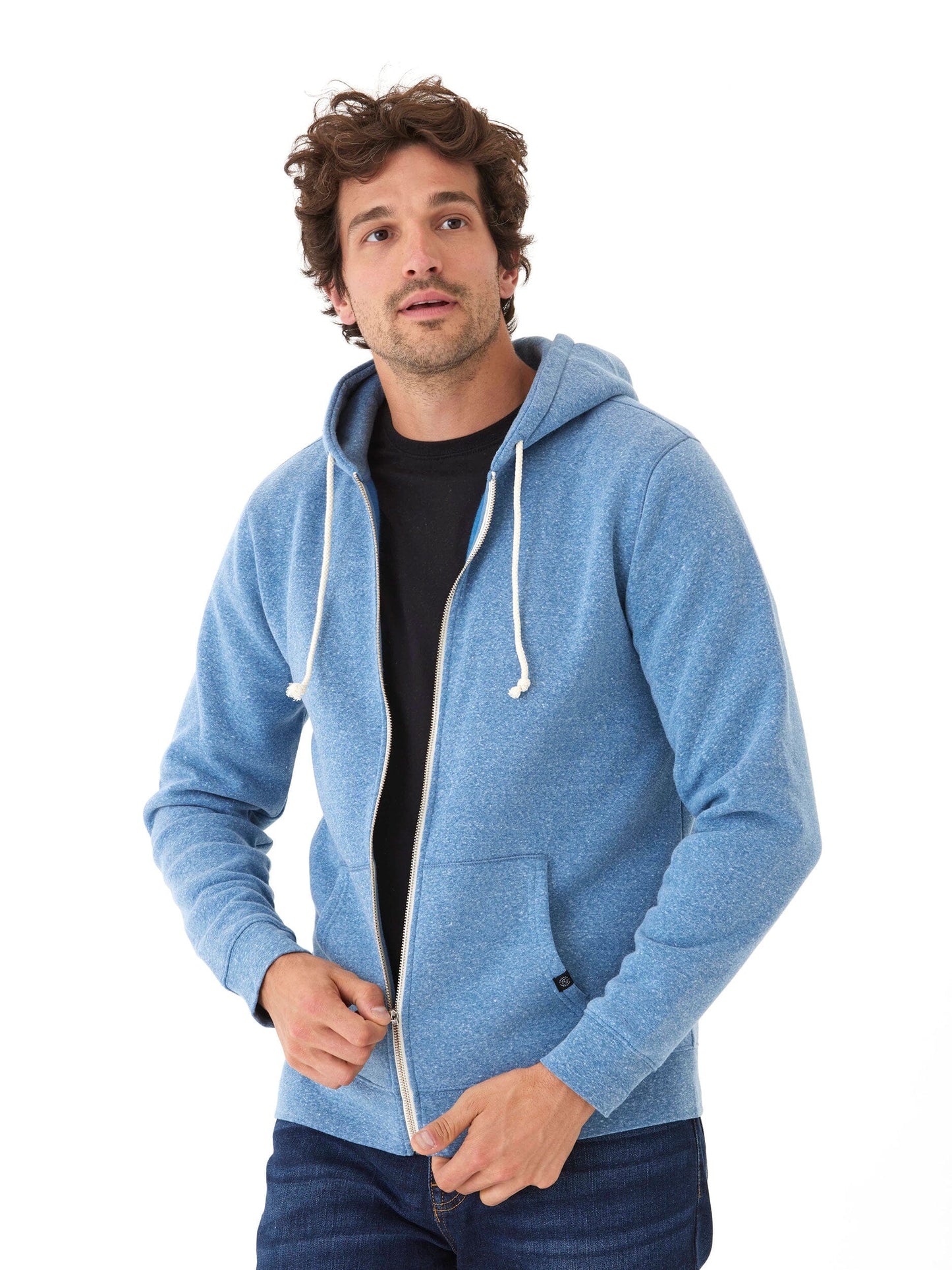 Triblend Zip Fleece Hoodie