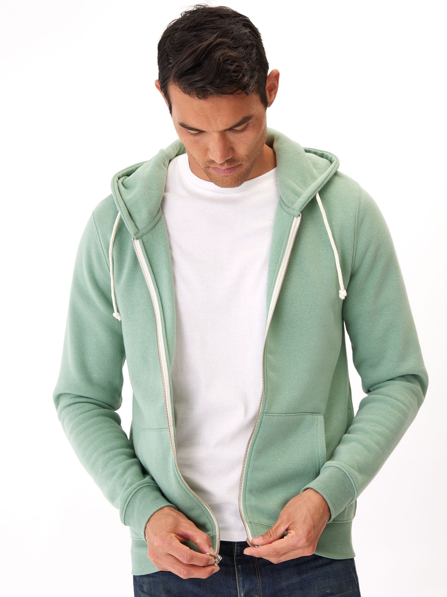 Triblend Zip Fleece Hoodie