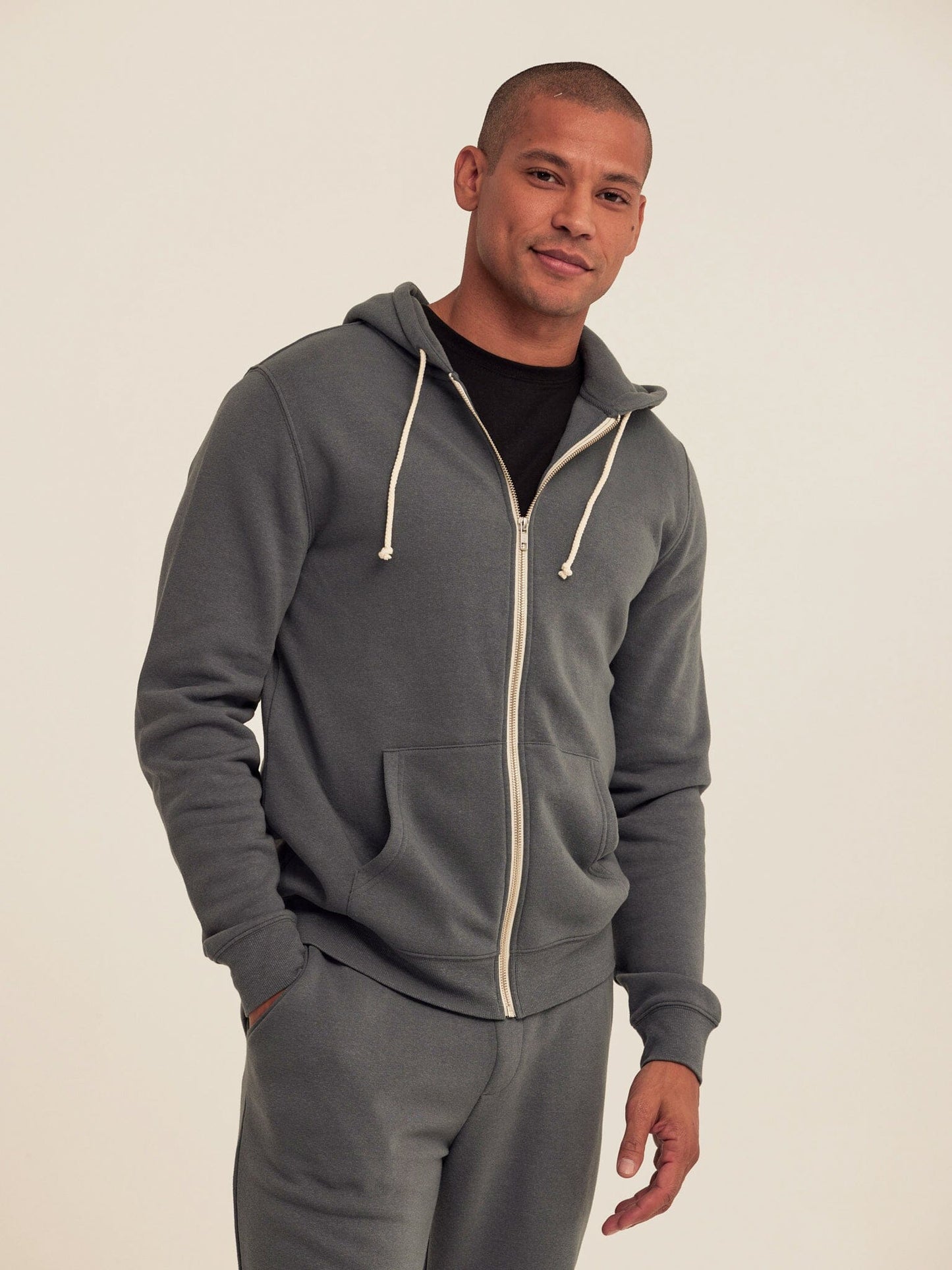 Triblend Zip Fleece Hoodie