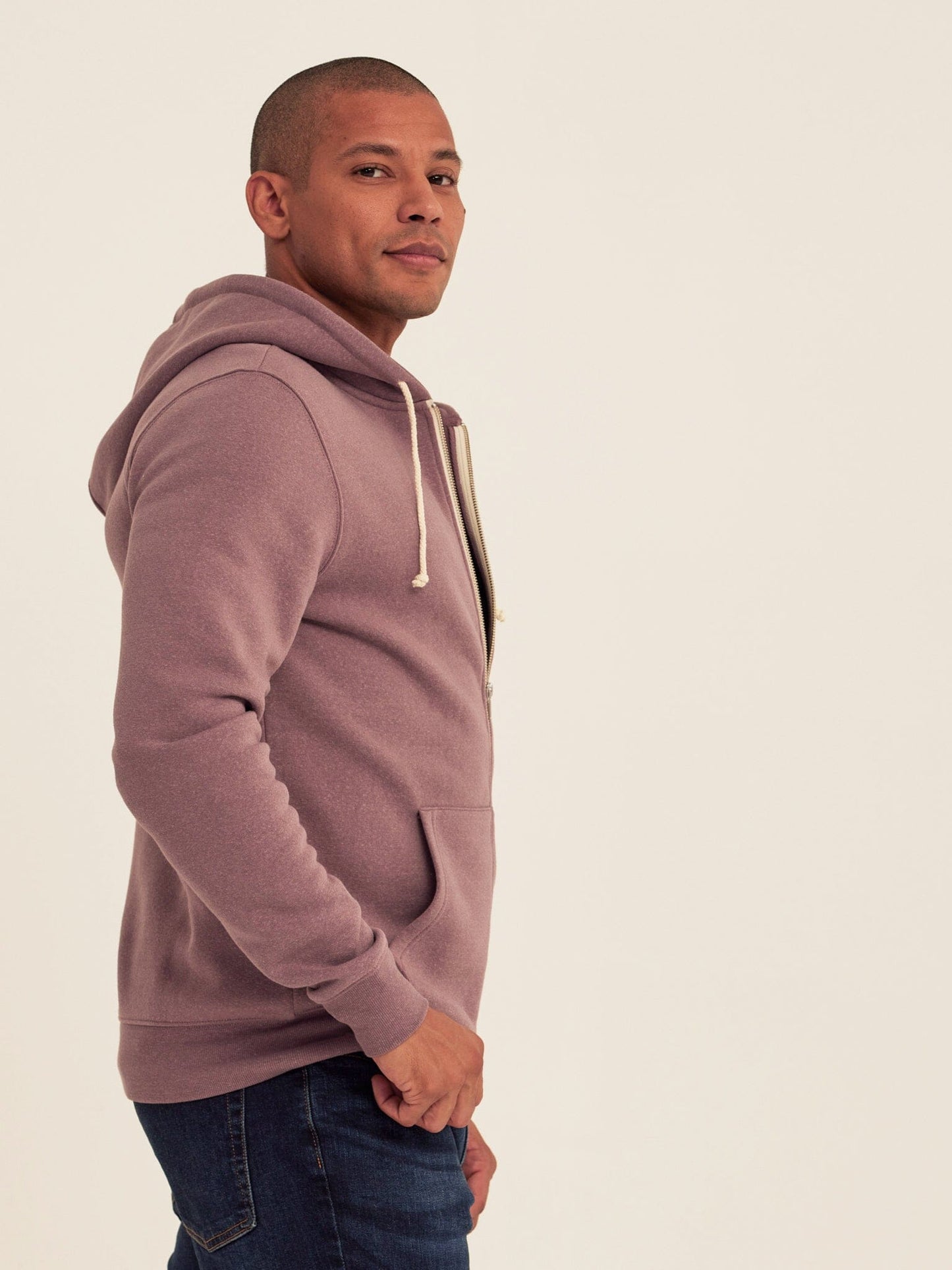Triblend Zip Fleece Hoodie