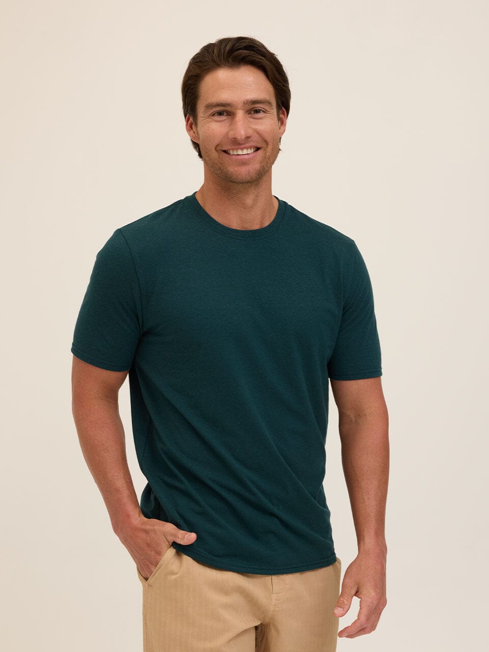 Men's Core Triblend Jersey Crew Neck Tee