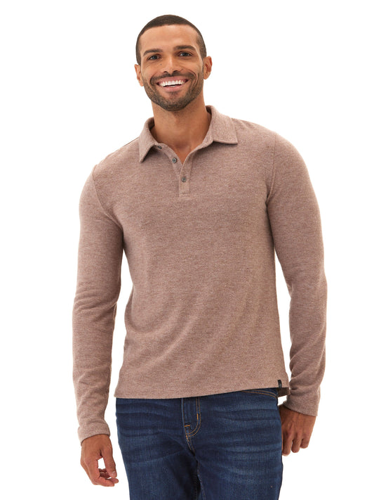 Henrique Sweater Knit Long Sleeve Polo
