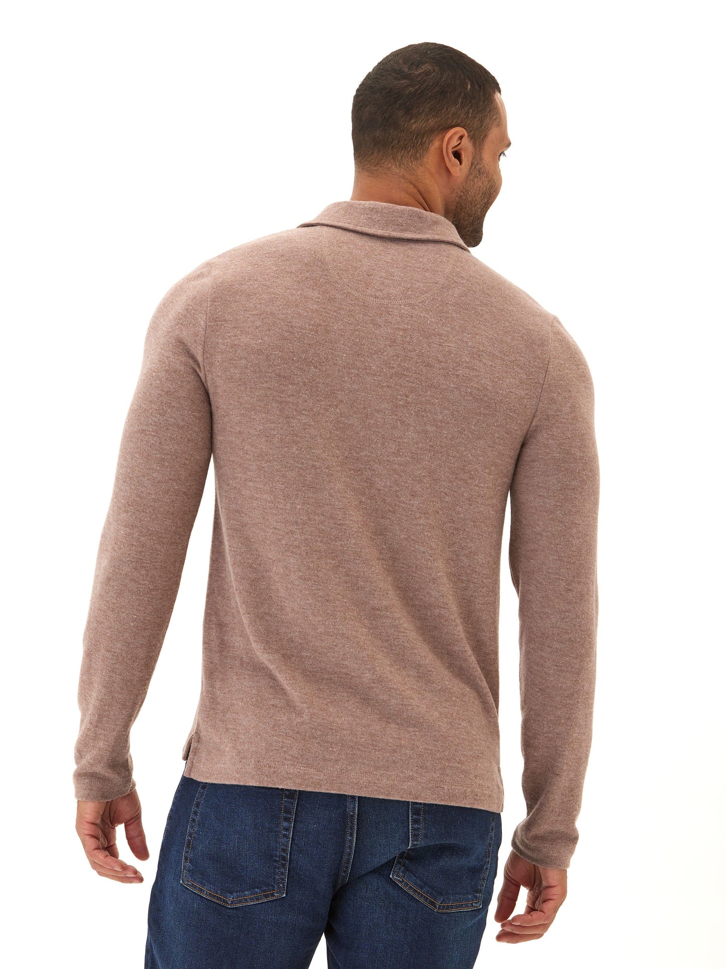Henrique Sweater Knit Long Sleeve Polo