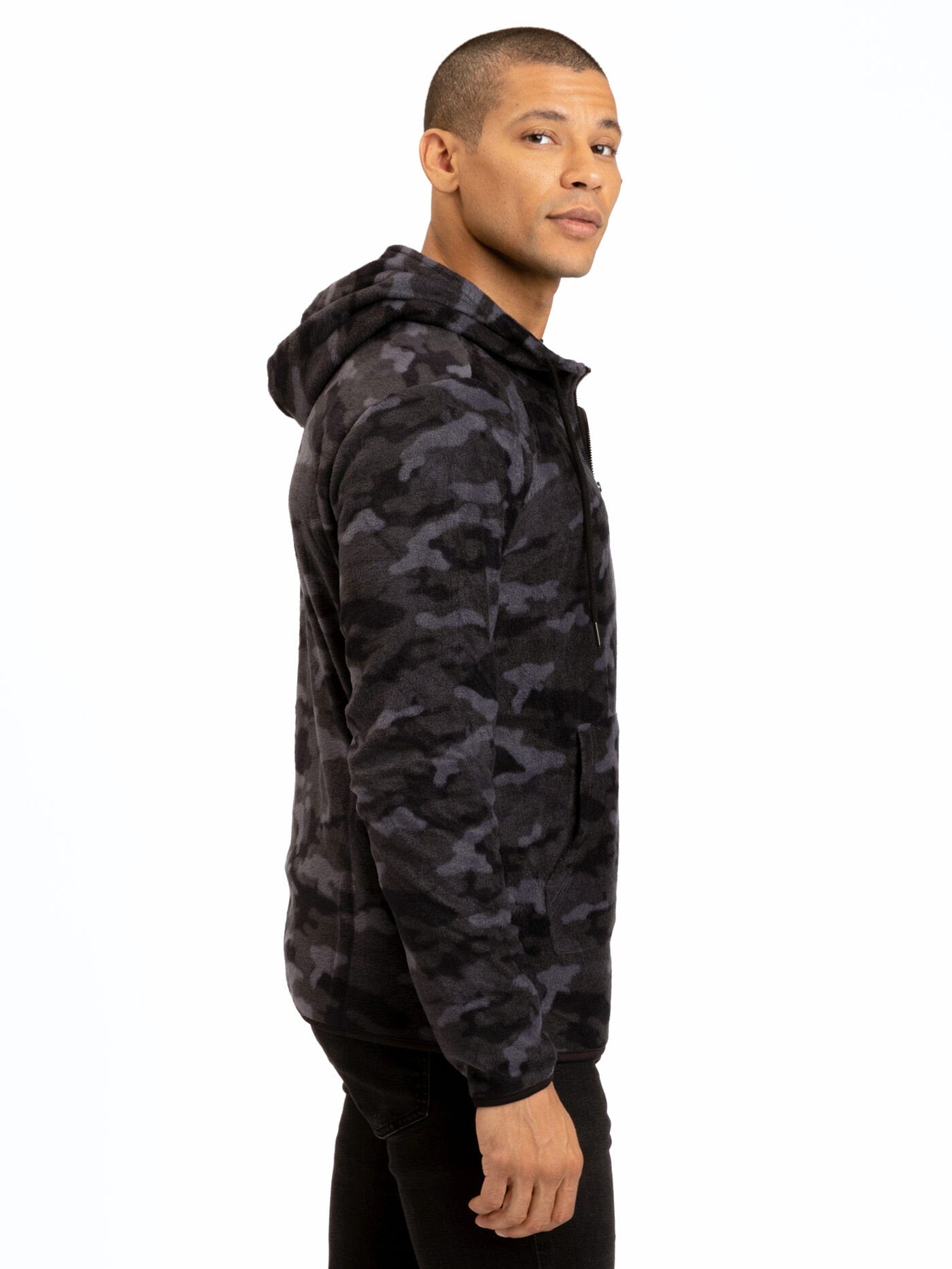 Breton Camo Half-Zip Hoodie