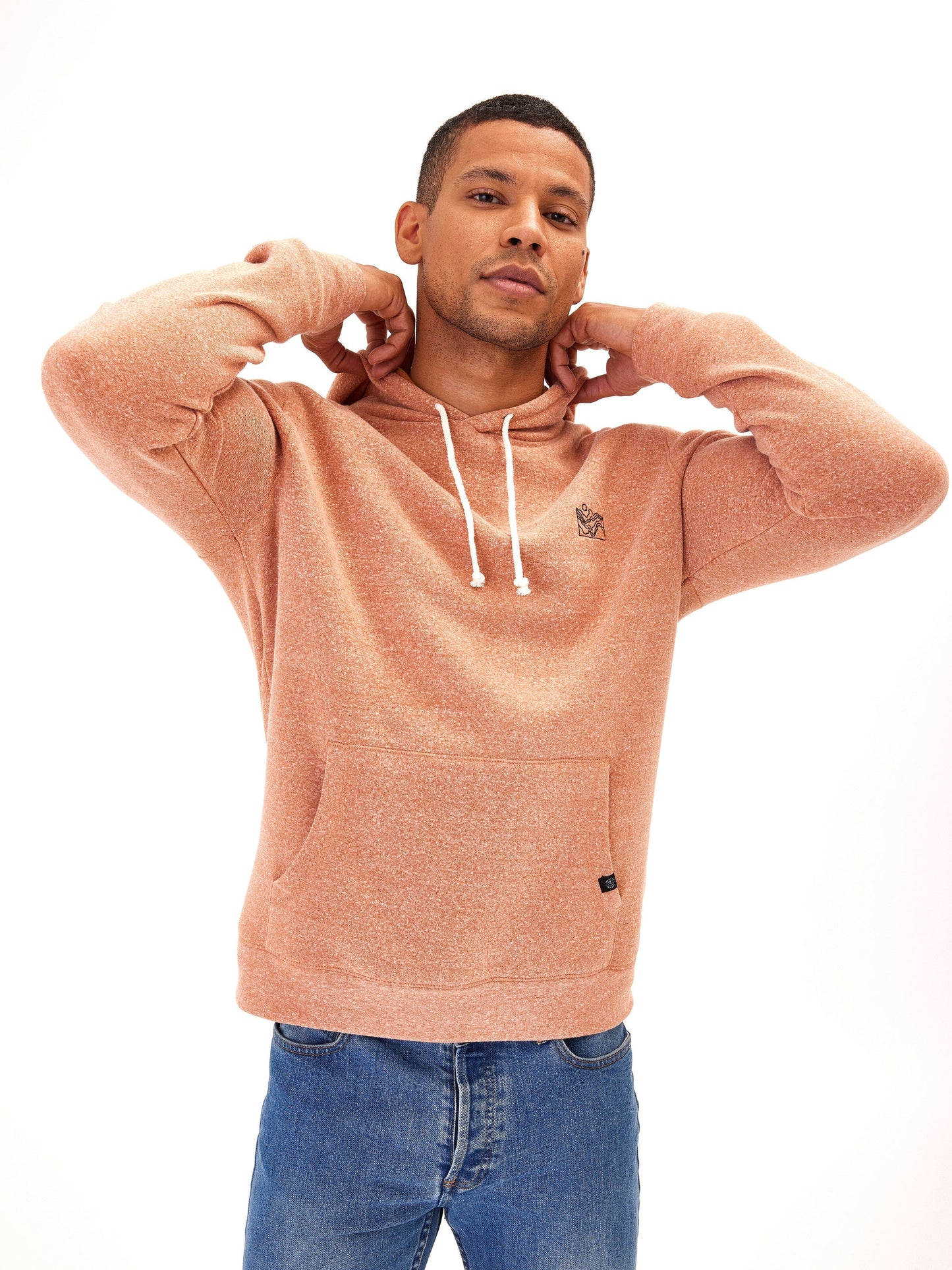 Embroidered Triblend Fleece Hoodie