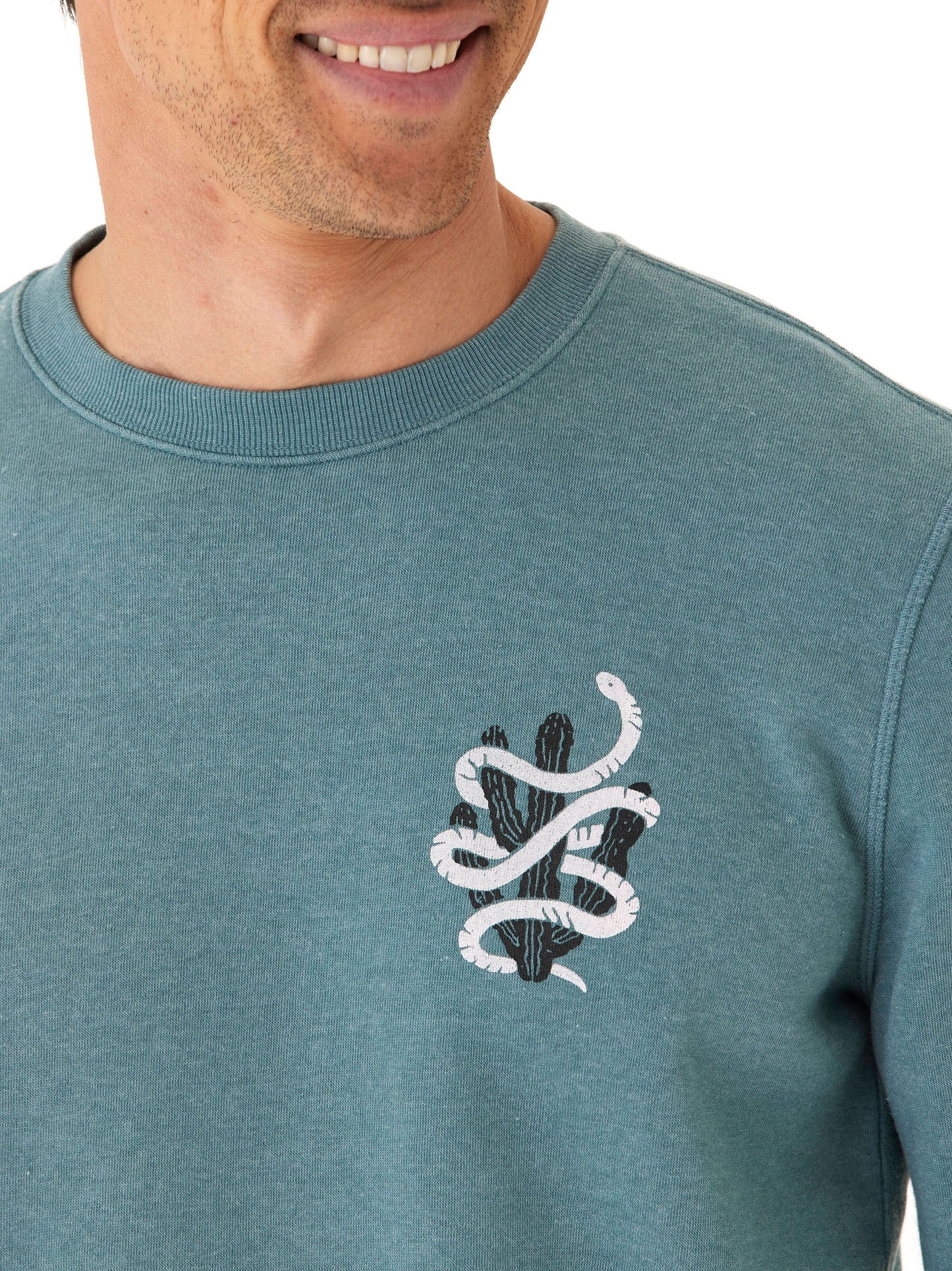 Mineral Wash Graphic Fleece Crew