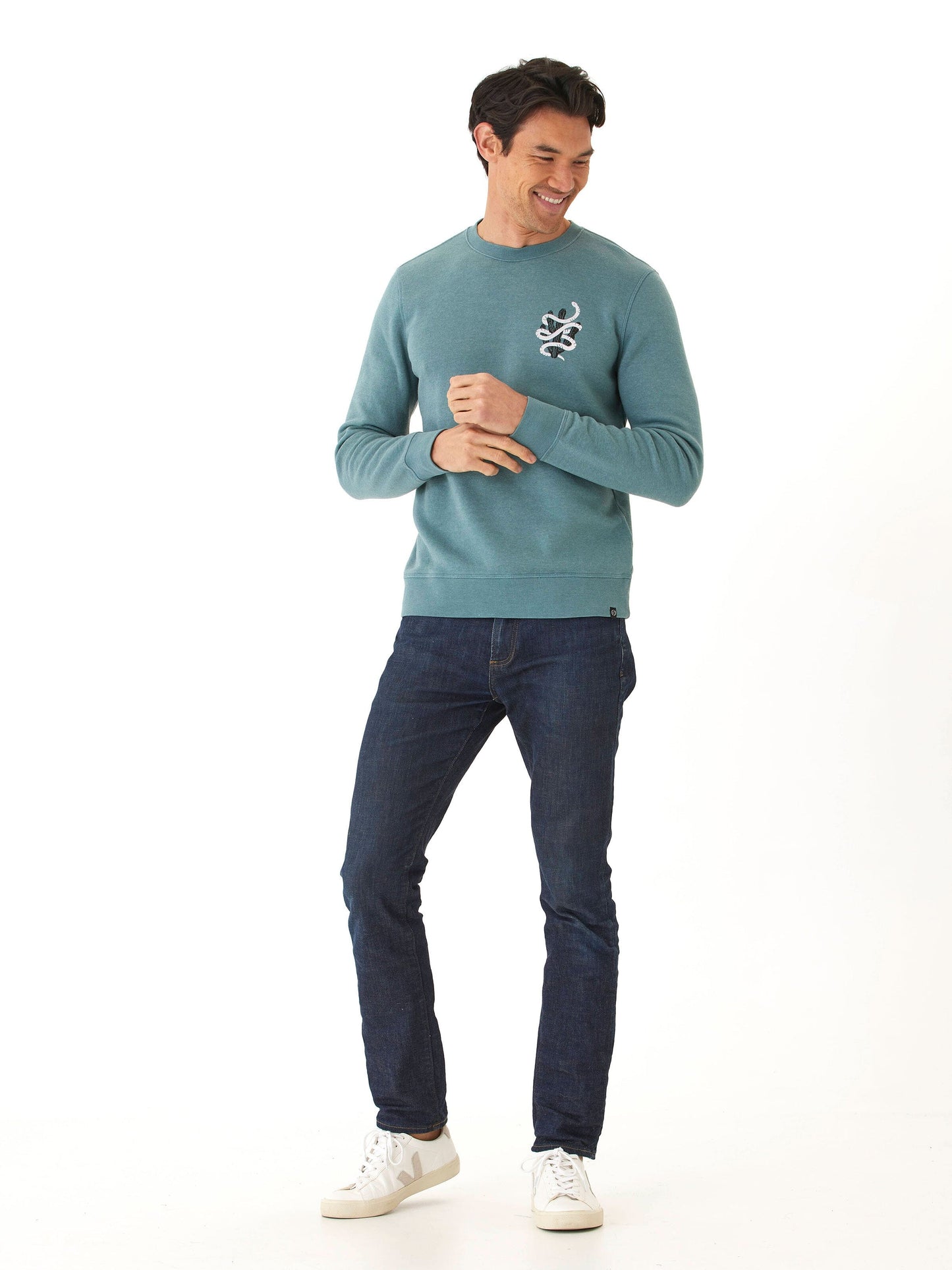 Mineral Wash Graphic Fleece Crew