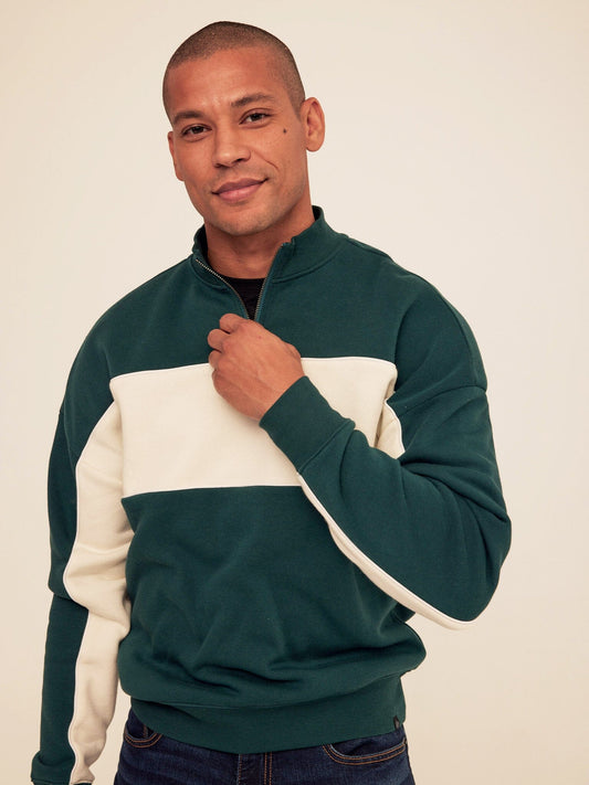 Angus CVC Fleece Colorblock Half Zip
