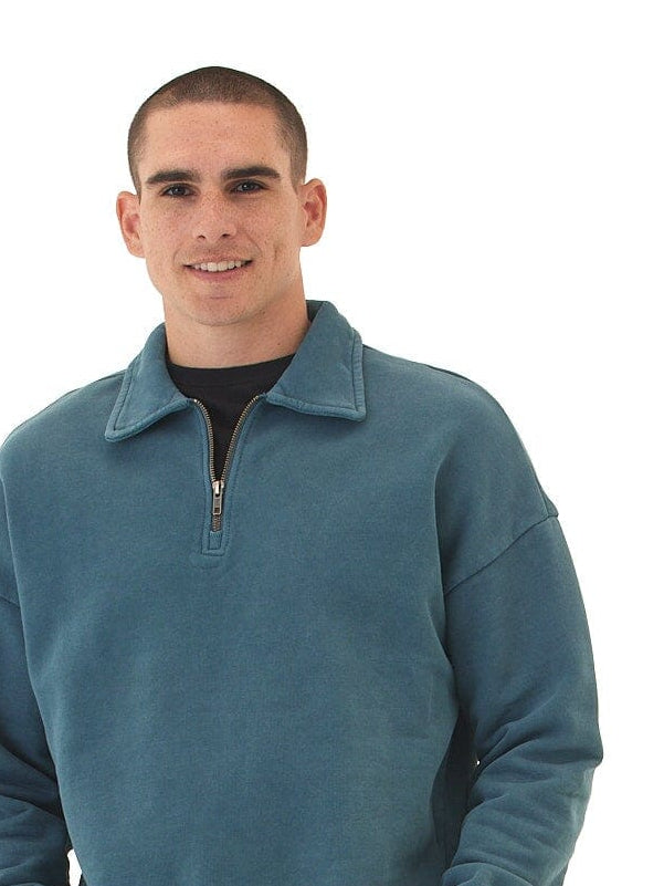 Gabe Mineral Wash Heavy Terry Quarter Zip Pullover