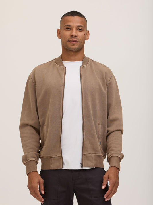 Walter Mineral Wash Heavy Terry Bomber Jacket