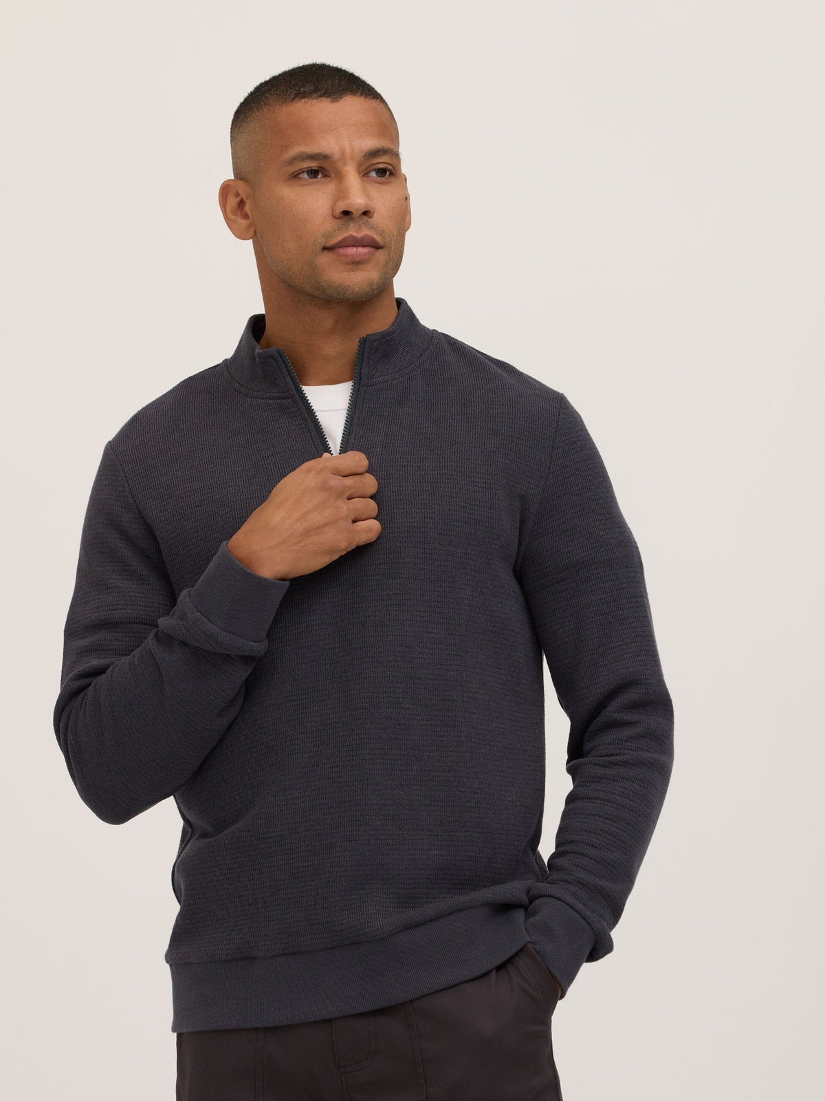 Dan Waffle Knit Quarter Zip