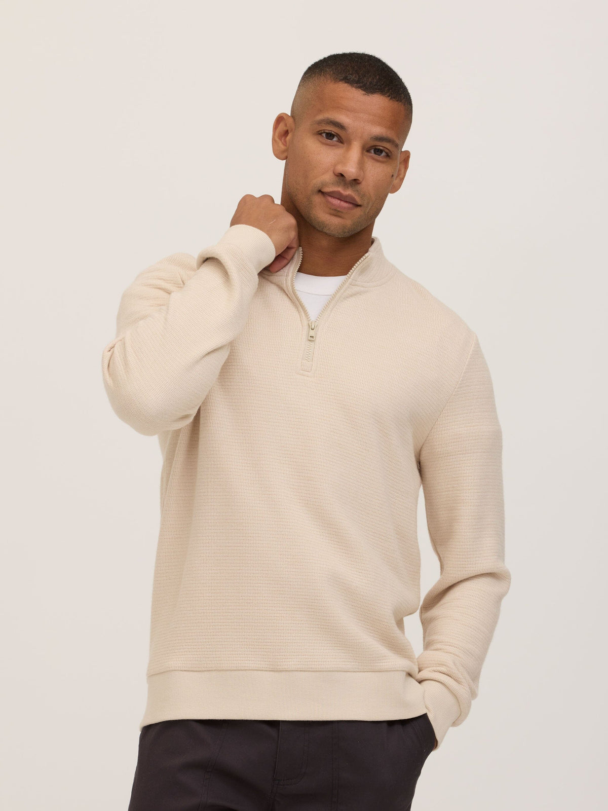 Dan Waffle Knit Quarter Zip