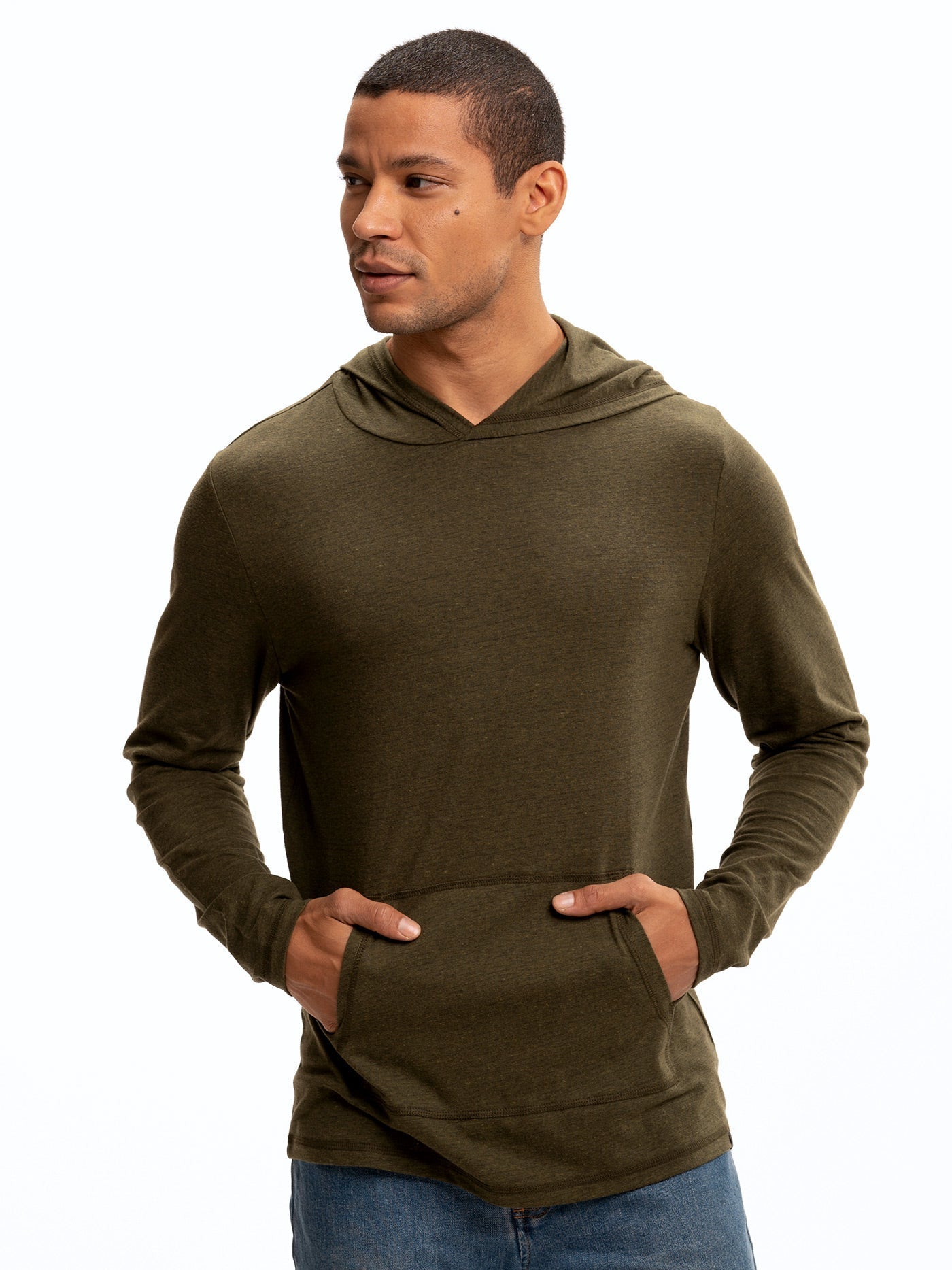Long Sleeve Triblend Tee Shirt Hoodie