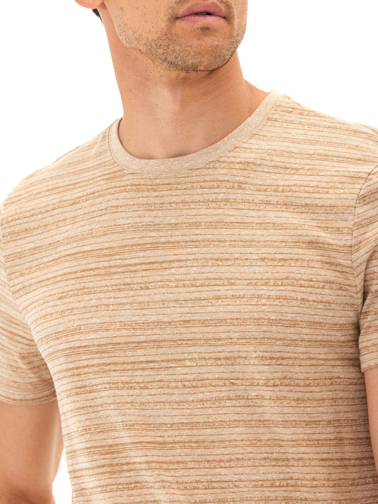 Stripe Triblend Jersey Crew Tee