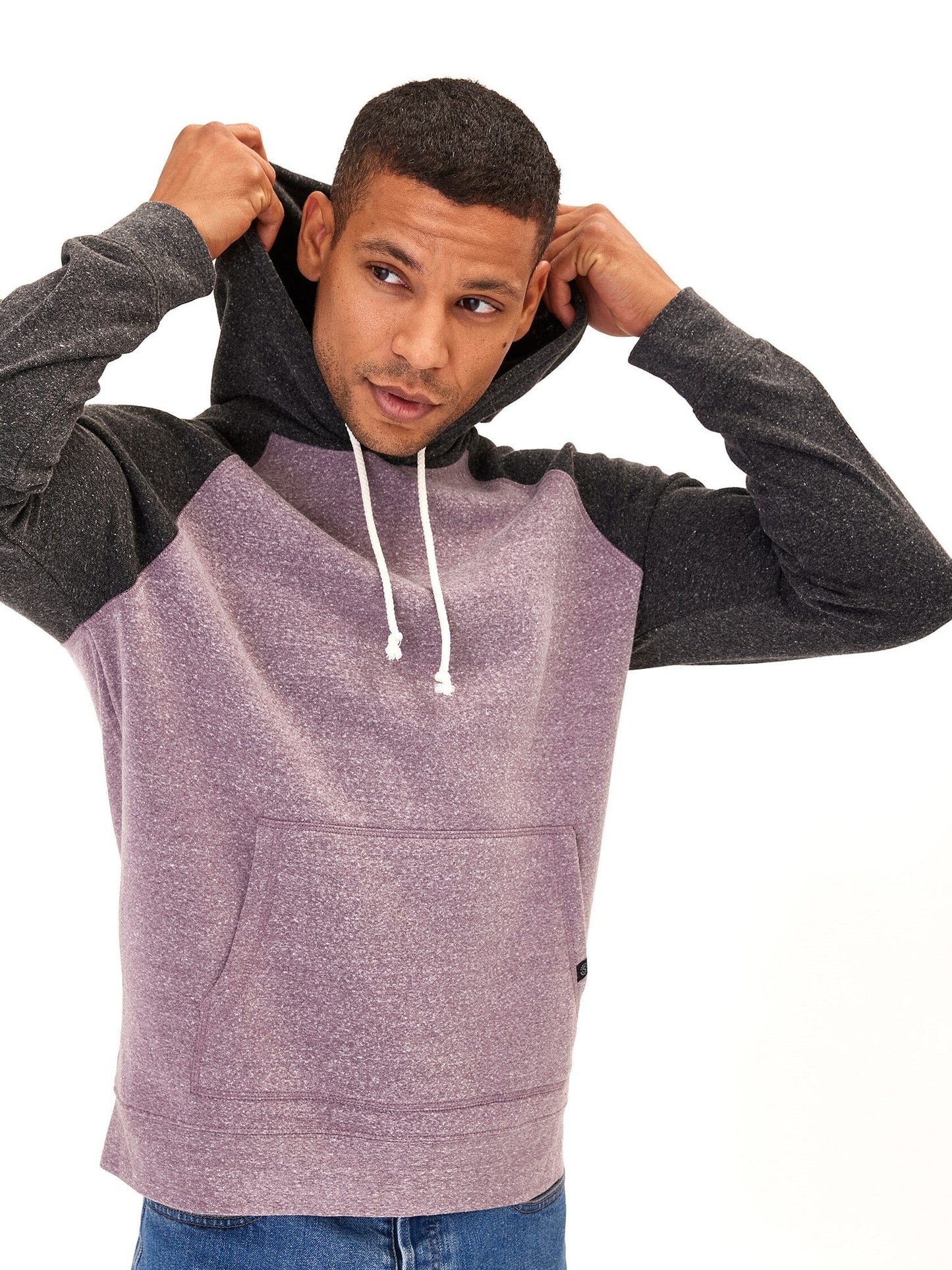 Colorblock Raglan Triblend Hoodie