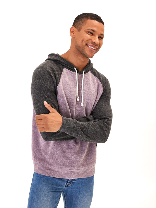 Colorblock Raglan Triblend Hoodie