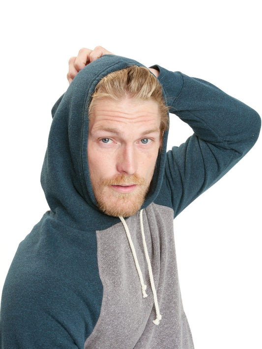 Colorblock Raglan Triblend Hoodie