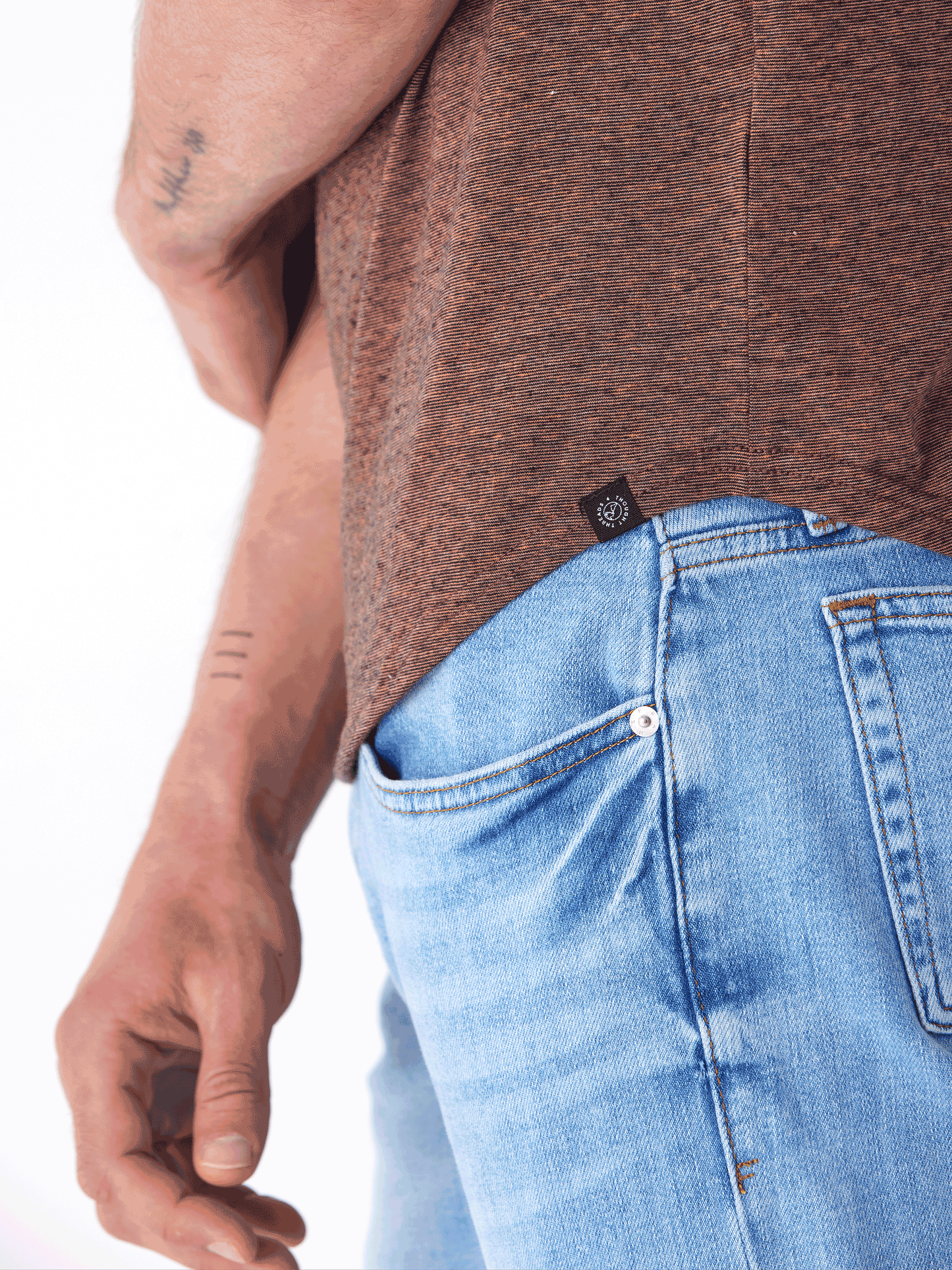 Black Fleck Triblend Henley