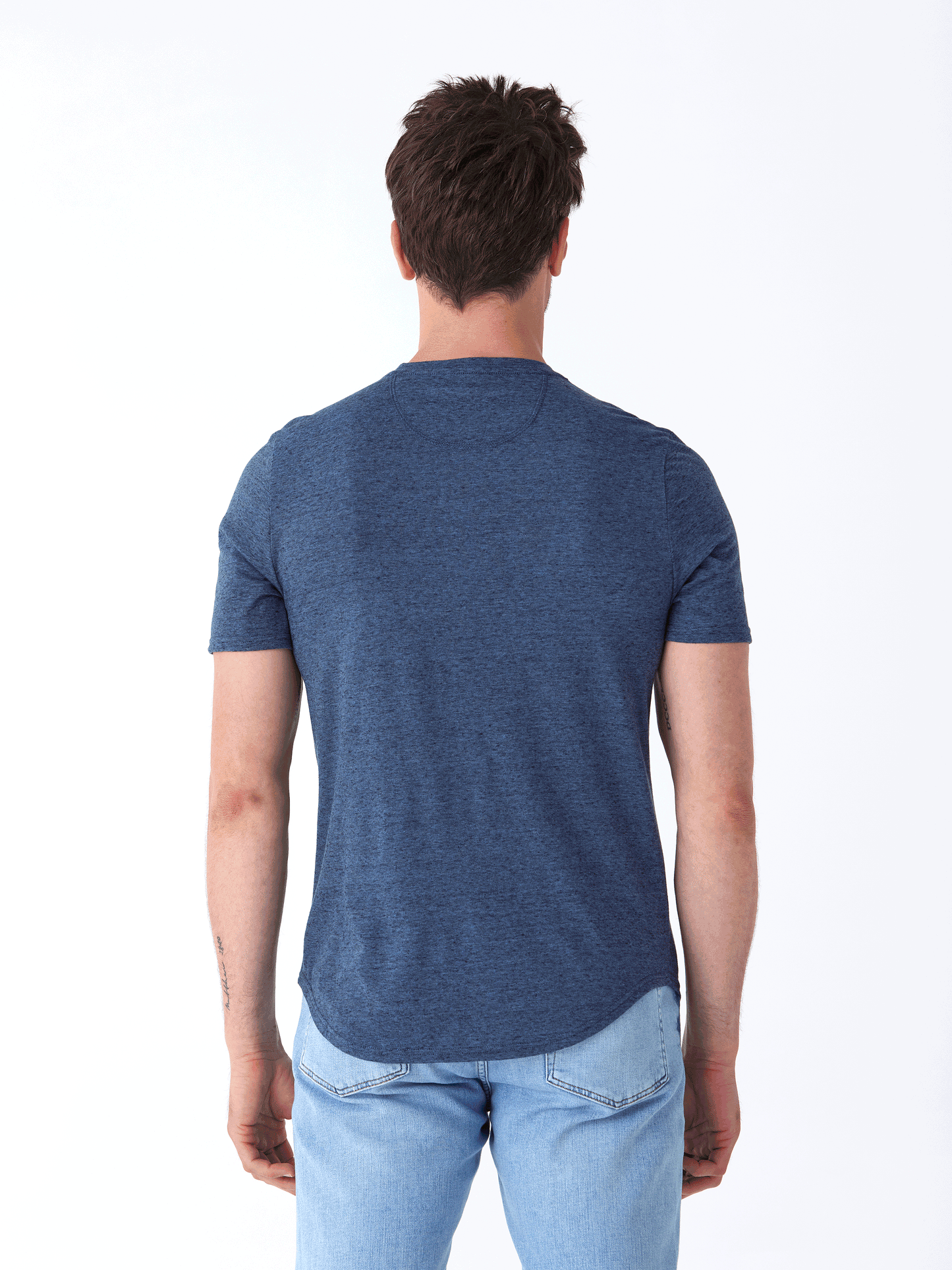 Black Fleck Triblend Henley