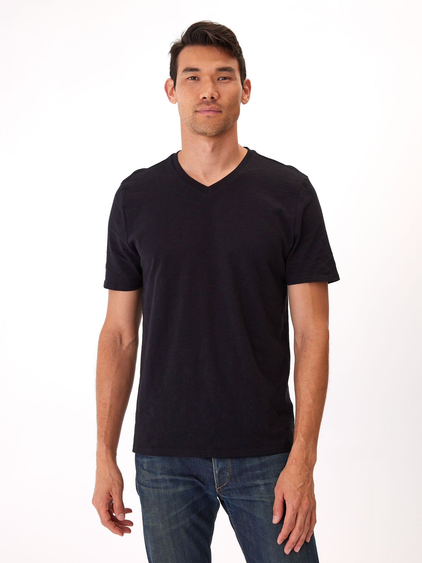 Slub Jersey V-Neck Tee