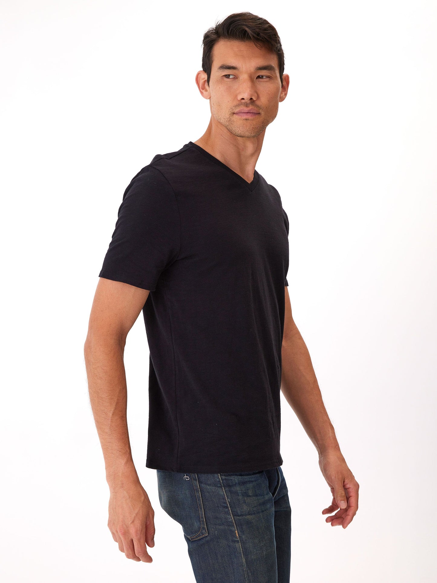 Slub Jersey V-Neck Tee