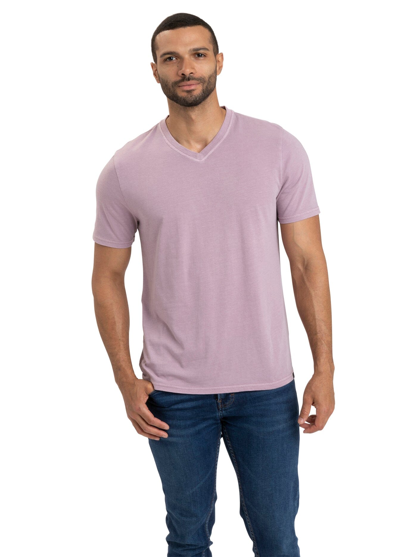 Mineral Wash Jersey V-Neck Tee