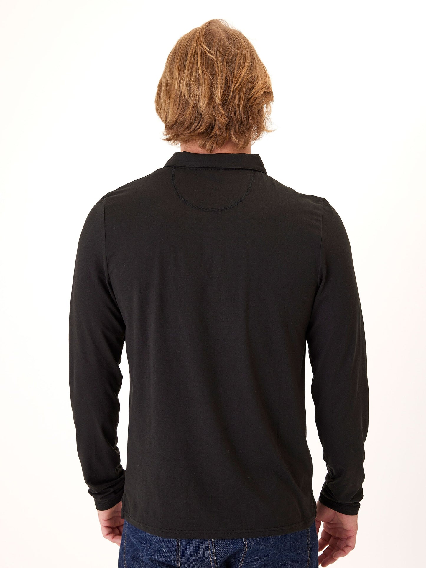 Luxe Jersey Long Sleeve Polo