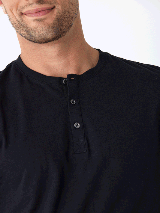 Heath Slub Jersey Short Sleeve Henley