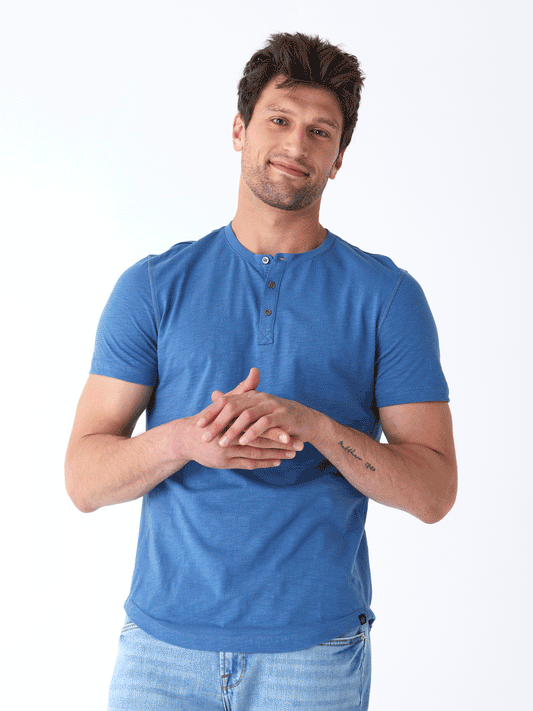 Heath Slub Jersey Short Sleeve Henley