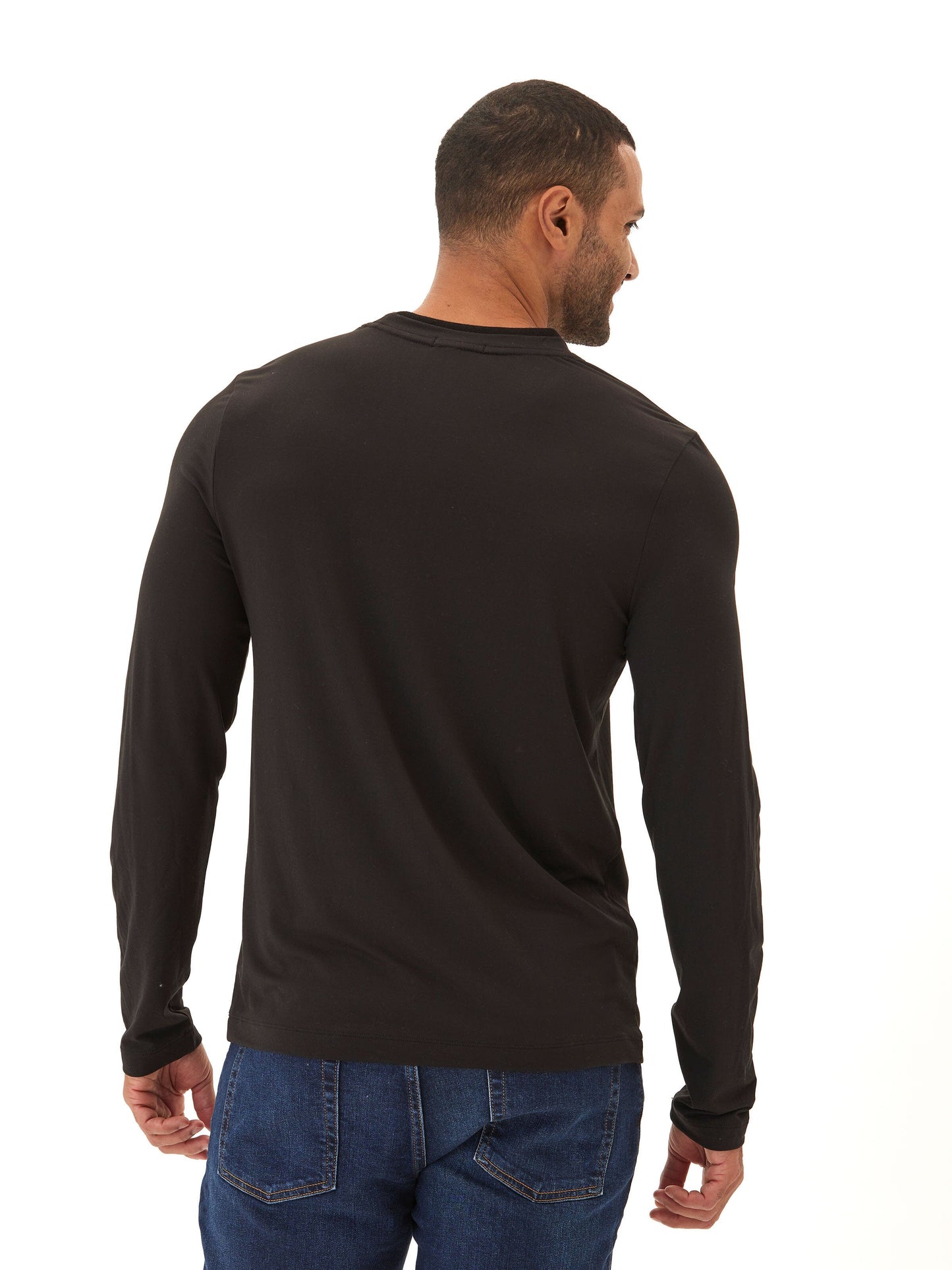Parker Luxe Jersey Double Rib Long Sleeve Crew