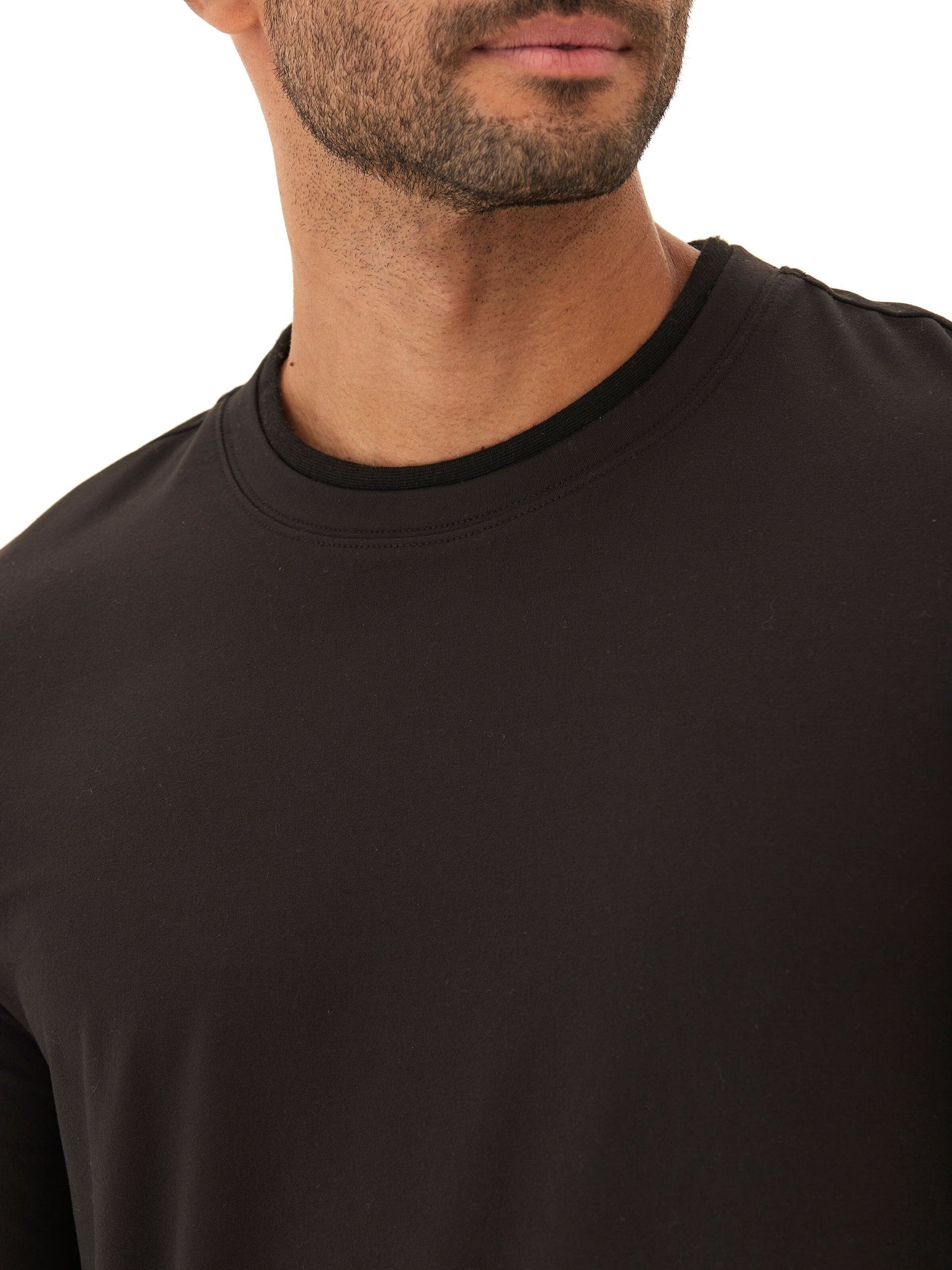 Parker Luxe Jersey Double Rib Long Sleeve Crew