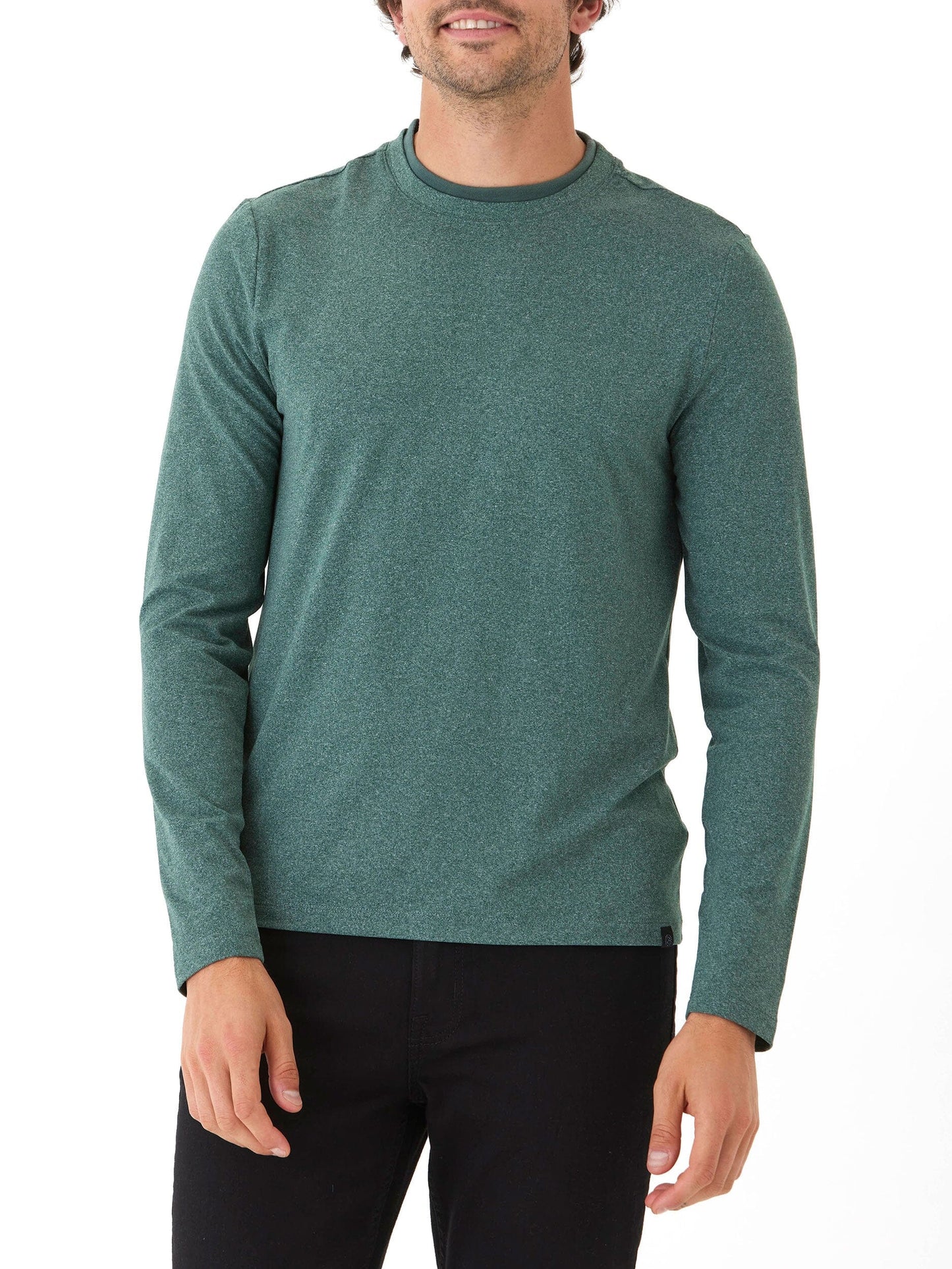 Parker Luxe Jersey Double Rib Long Sleeve Crew