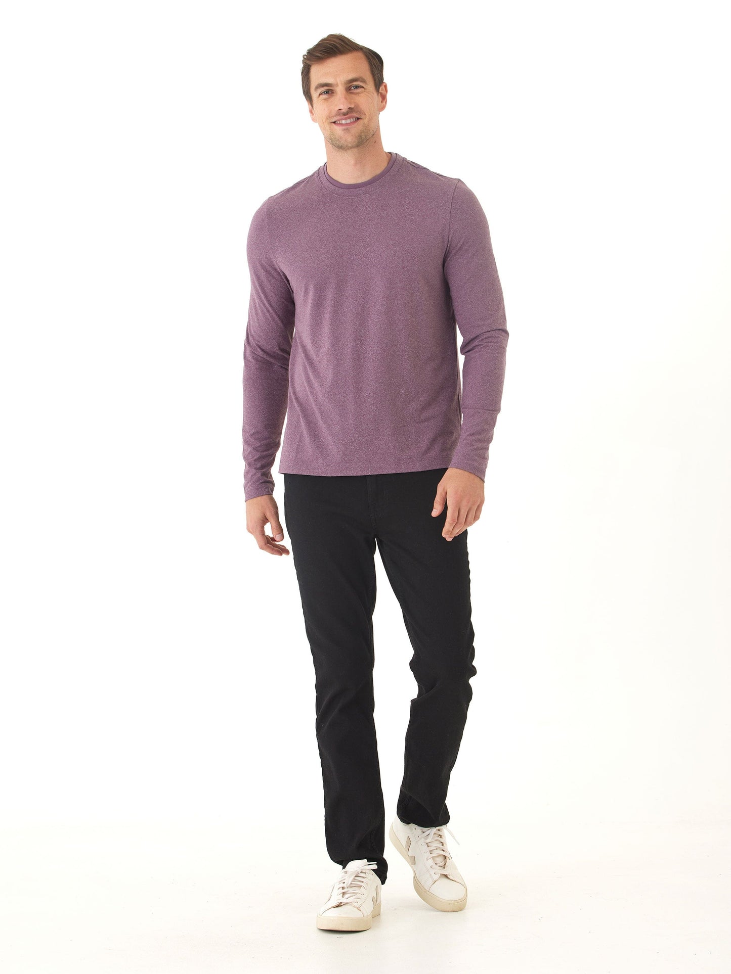 Parker Luxe Jersey Double Rib Long Sleeve Crew