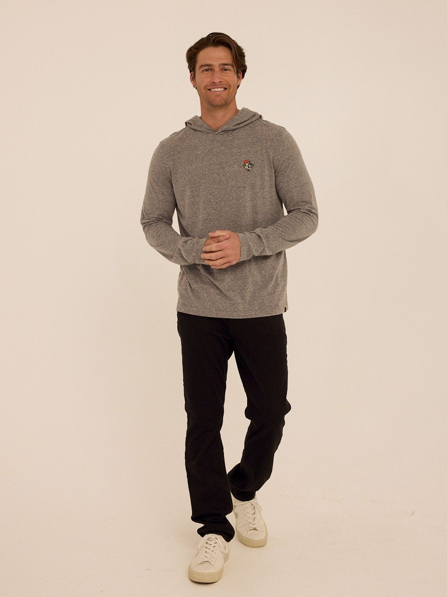 Triblend Embroidery Hoodie Tee