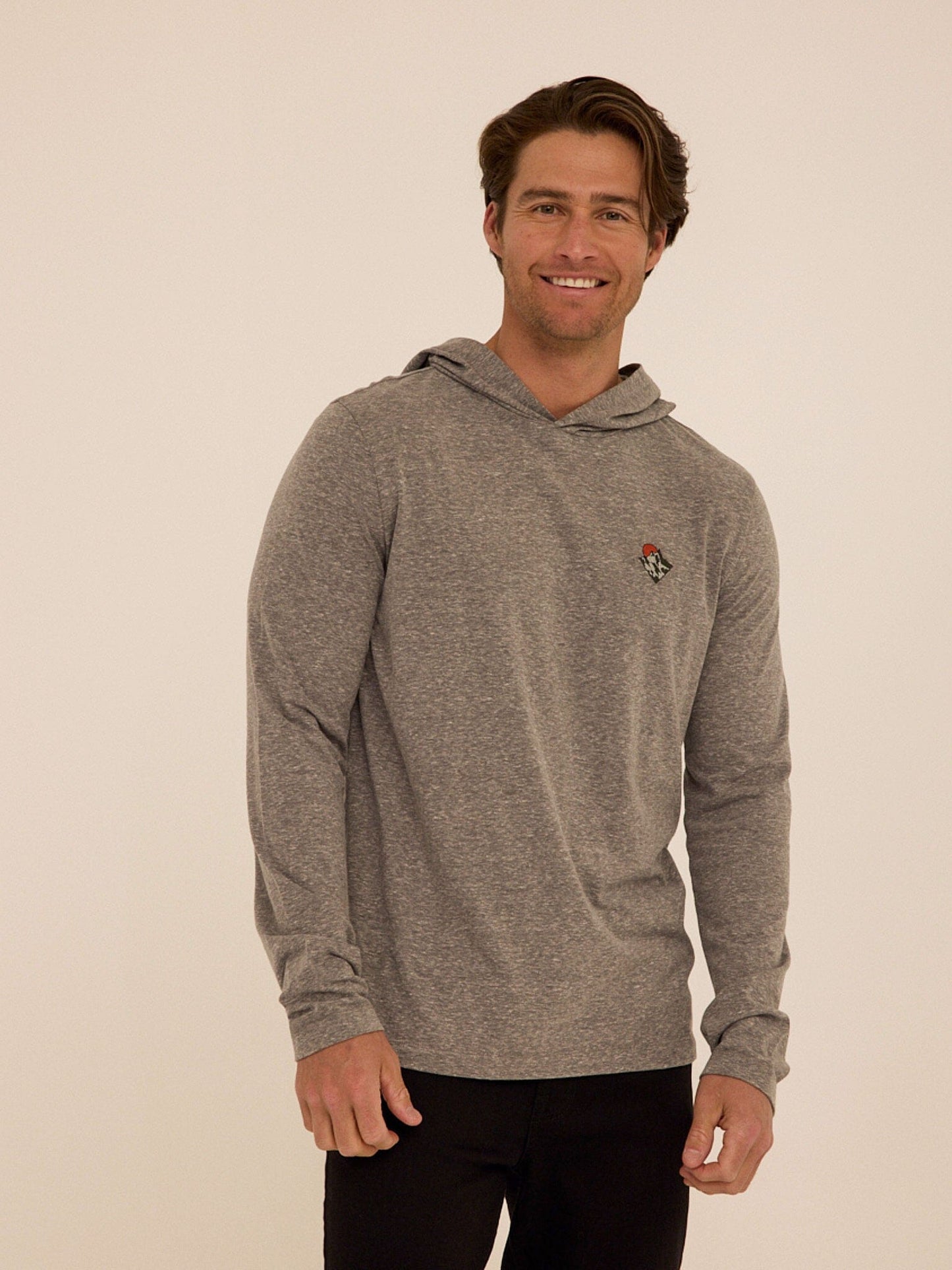 Triblend Embroidery Hoodie Tee