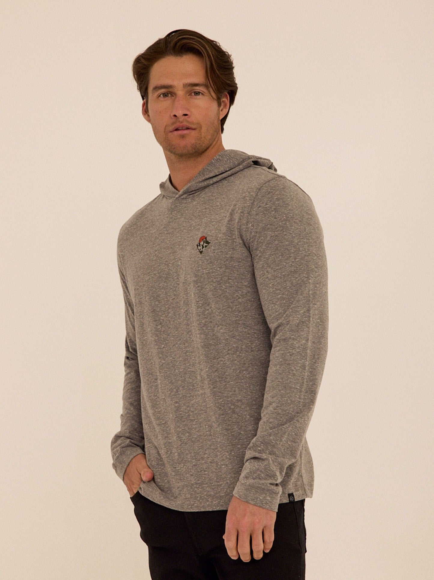 Triblend Embroidery Hoodie Tee