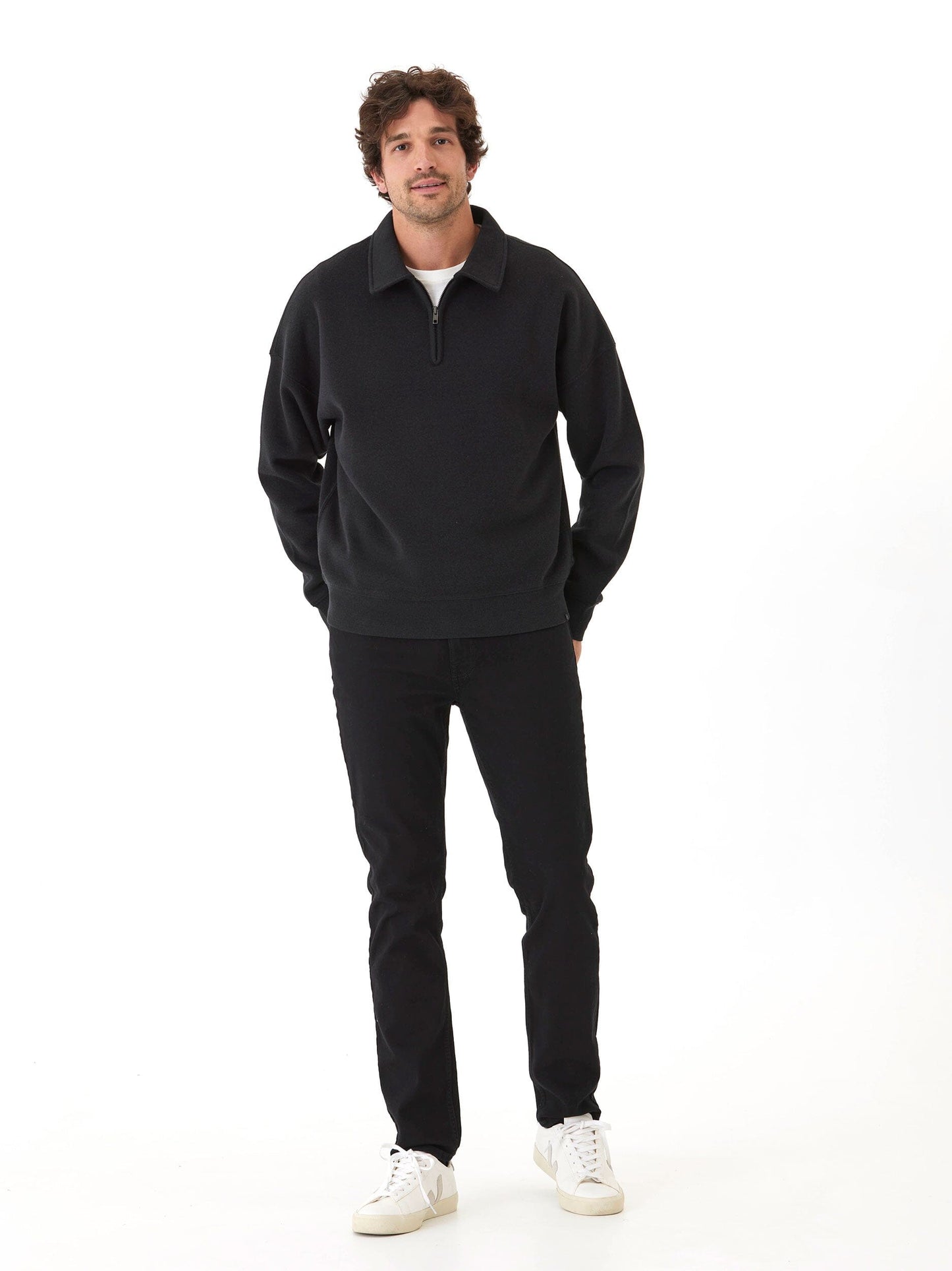 Gabe Triblend Fleece 1/4 Zip Polo