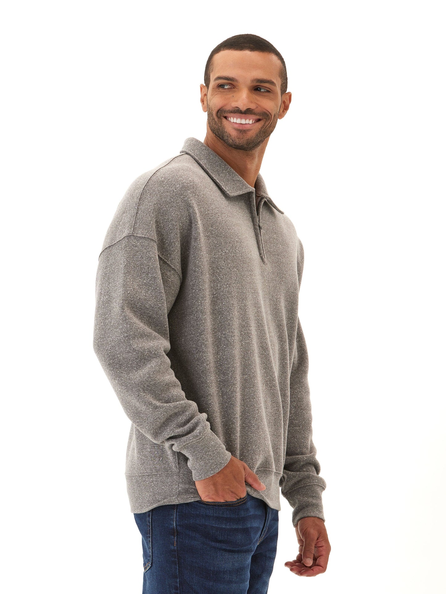 Gabe Triblend Fleece 1/4 Zip Polo