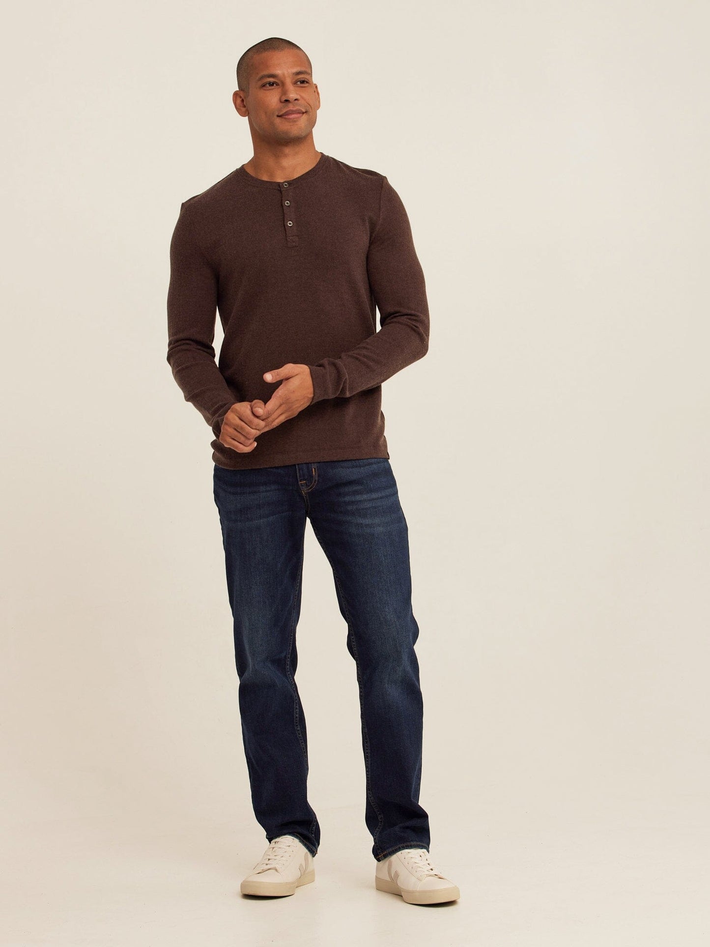 Elias Sweater Knit Long Sleeve Henley