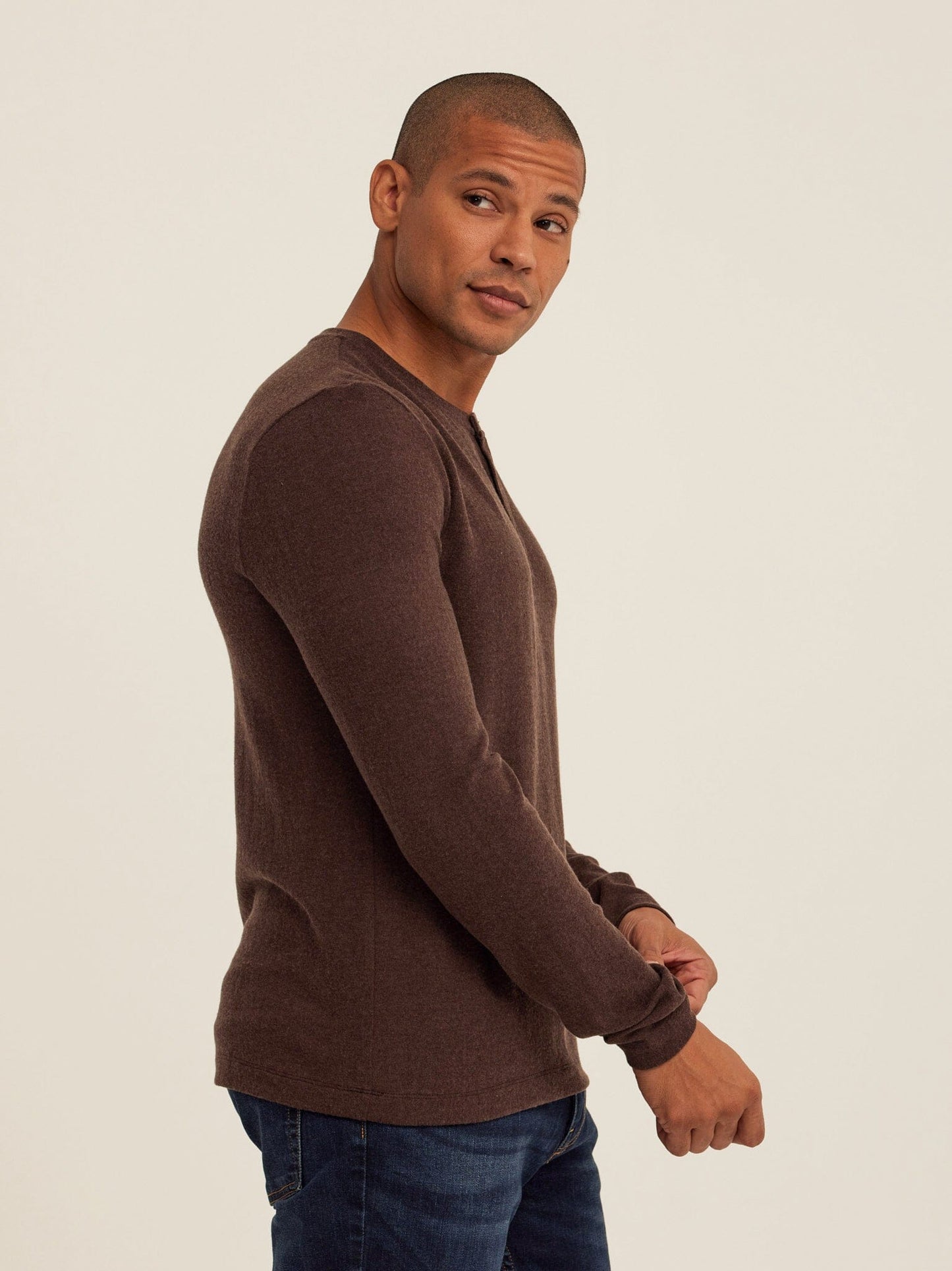 Elias Sweater Knit Long Sleeve Henley