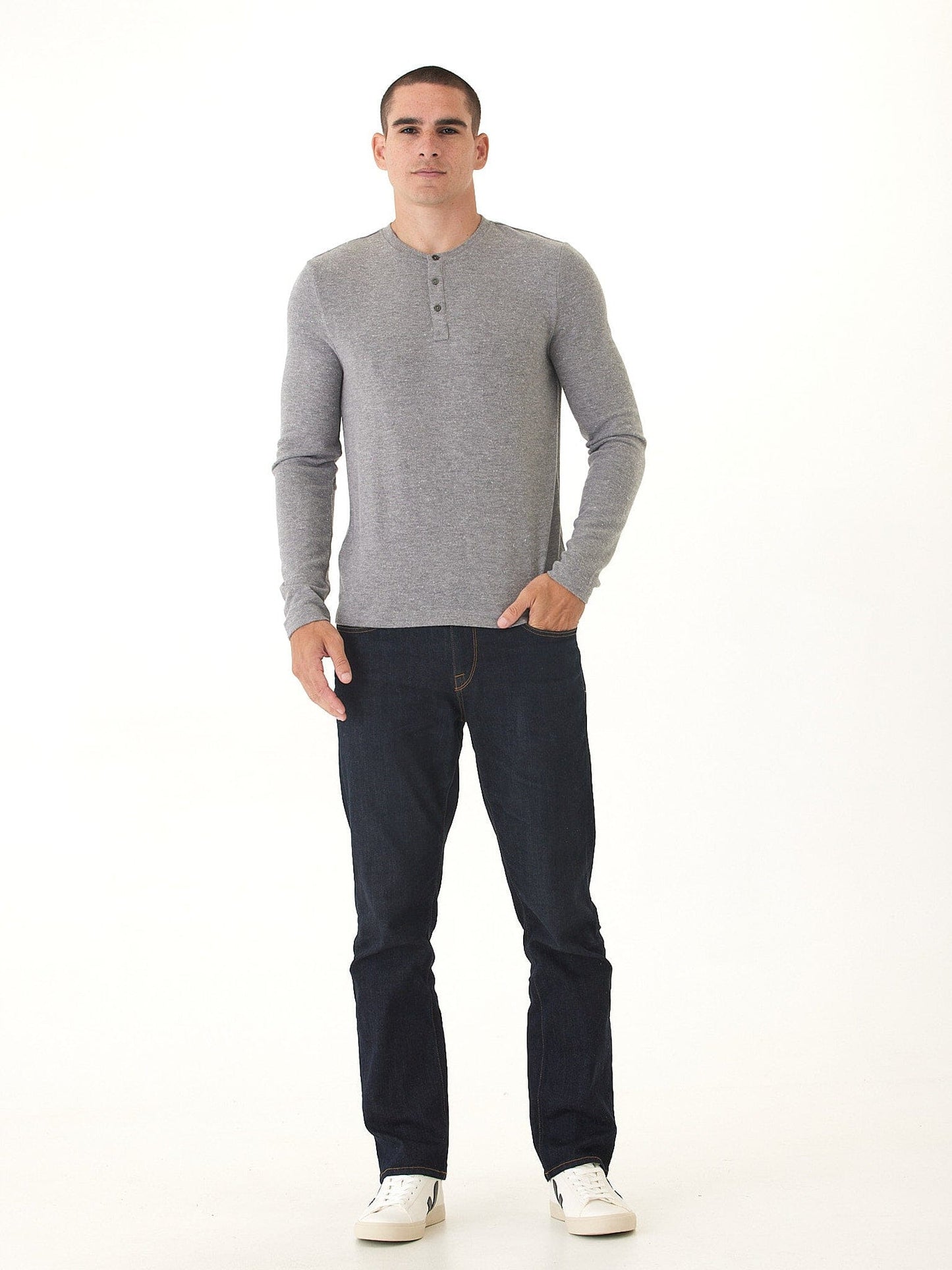 Elias Sweater Knit Long Sleeve Henley
