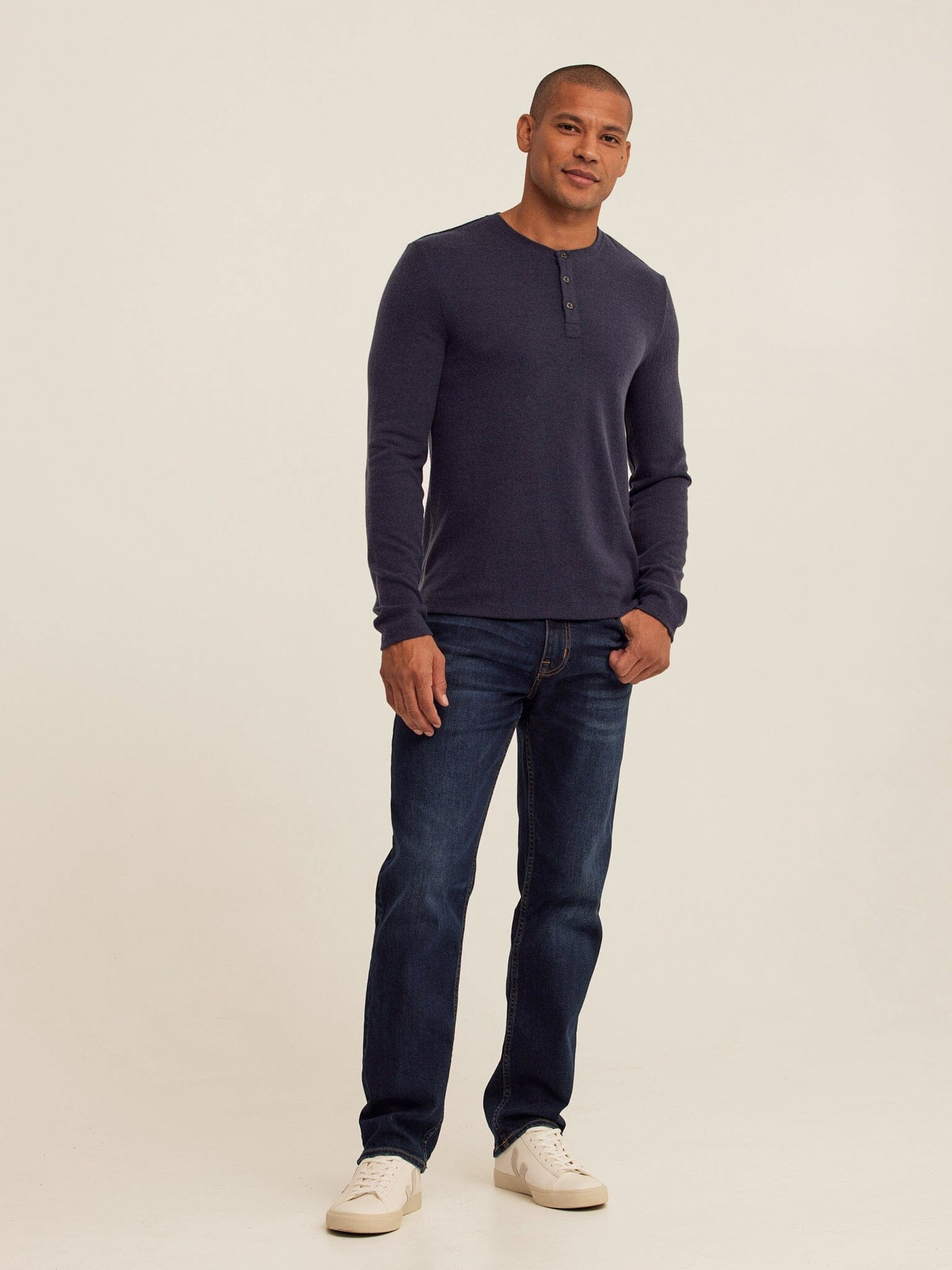 Elias Sweater Knit Long Sleeve Henley