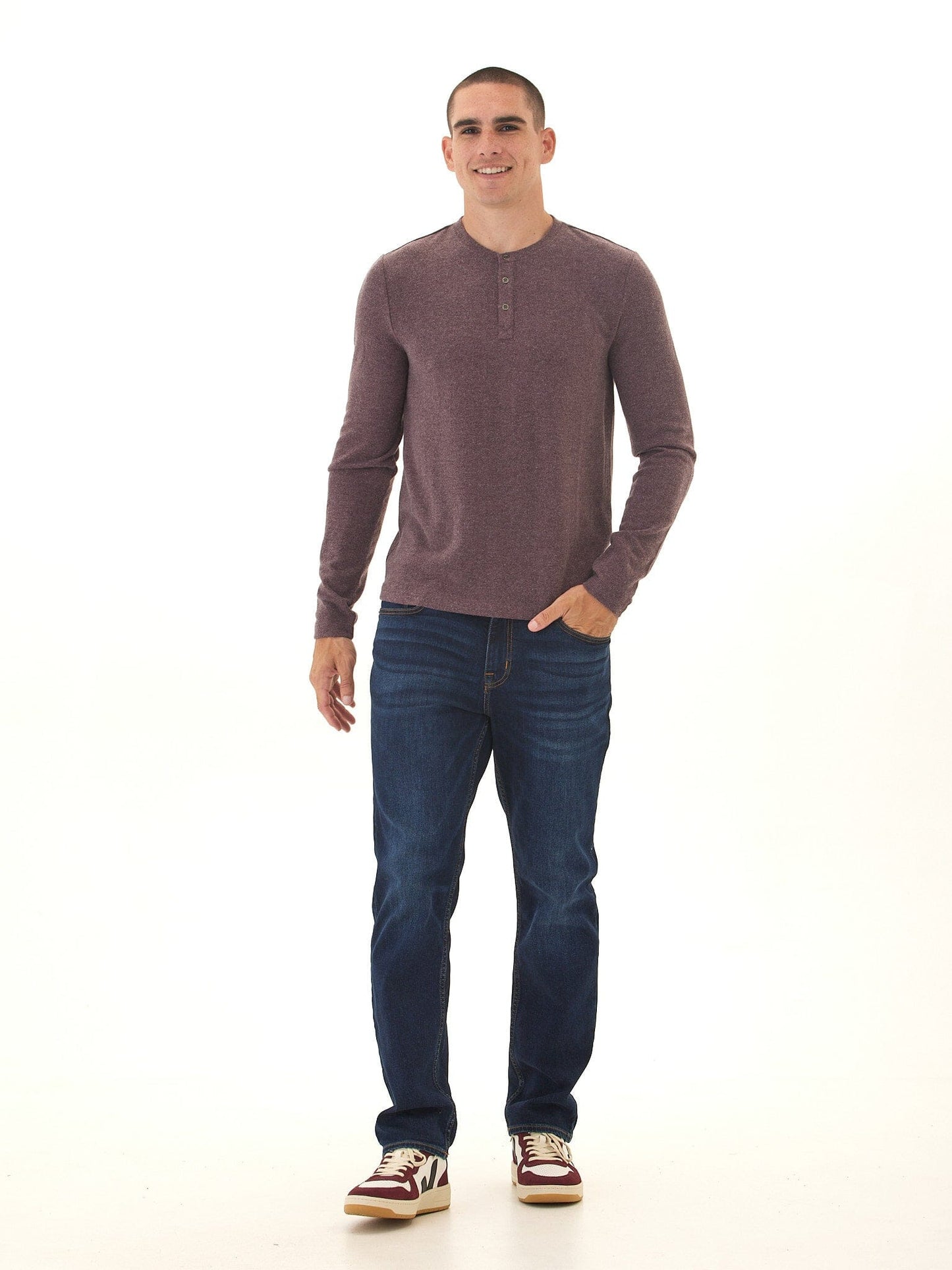 Elias Sweater Knit Long Sleeve Henley